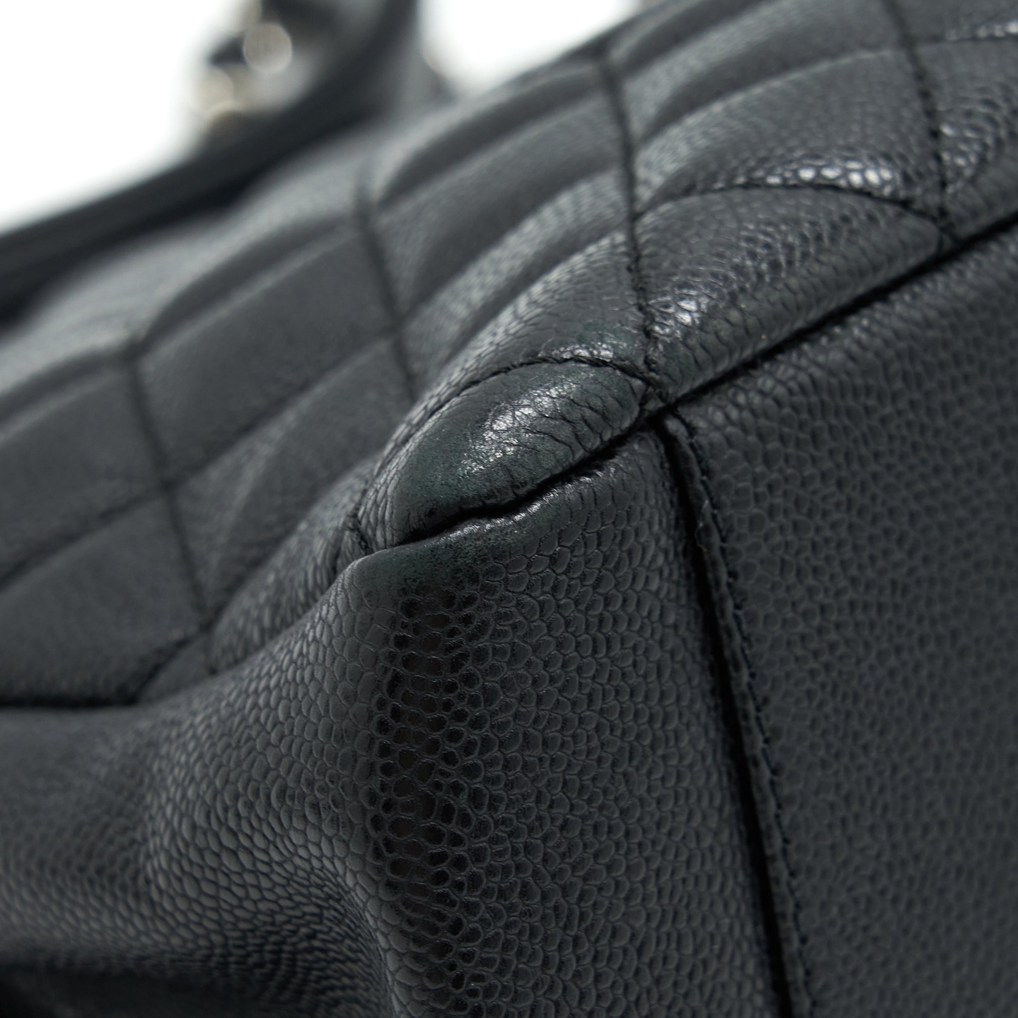 CHANEL GRAND SHOPPING TOTE GST CAVIAR BLACK SHW
