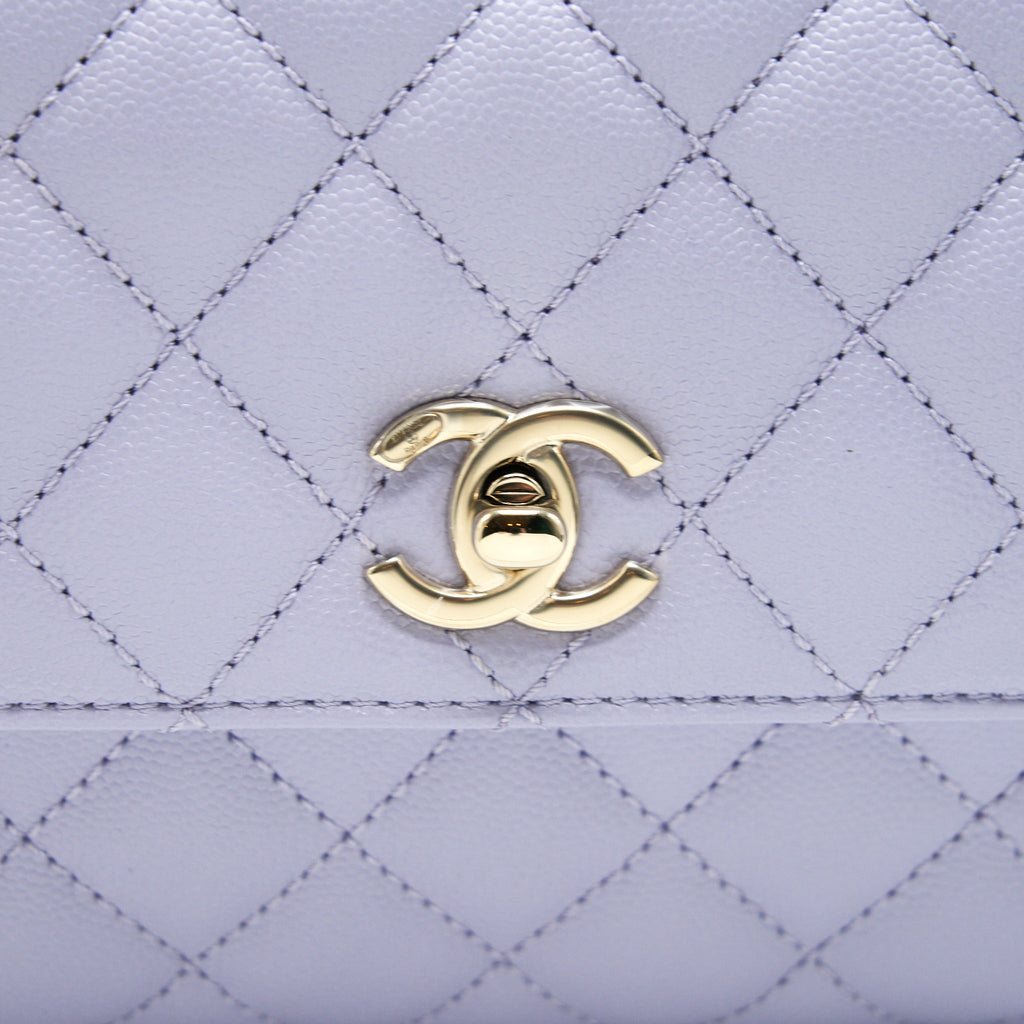 CHANEL 21K LILAC / LIGHT PURPLE COCO HANDLE SMALL (OLD MINI 24MM) LGHW