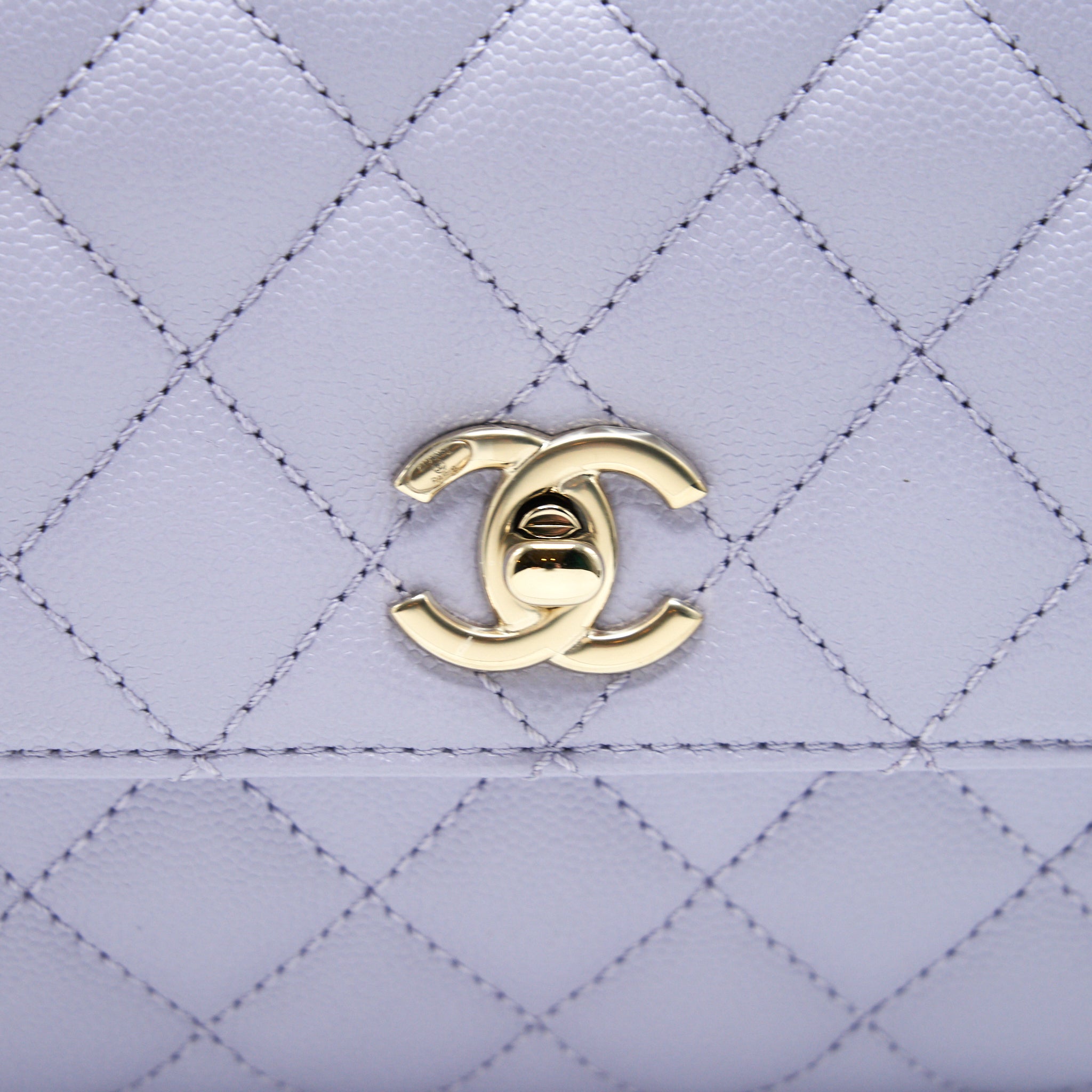 CHANEL 21K LILAC / LIGHT PURPLE COCO HANDLE SMALL (OLD MINI 24MM) LGHW