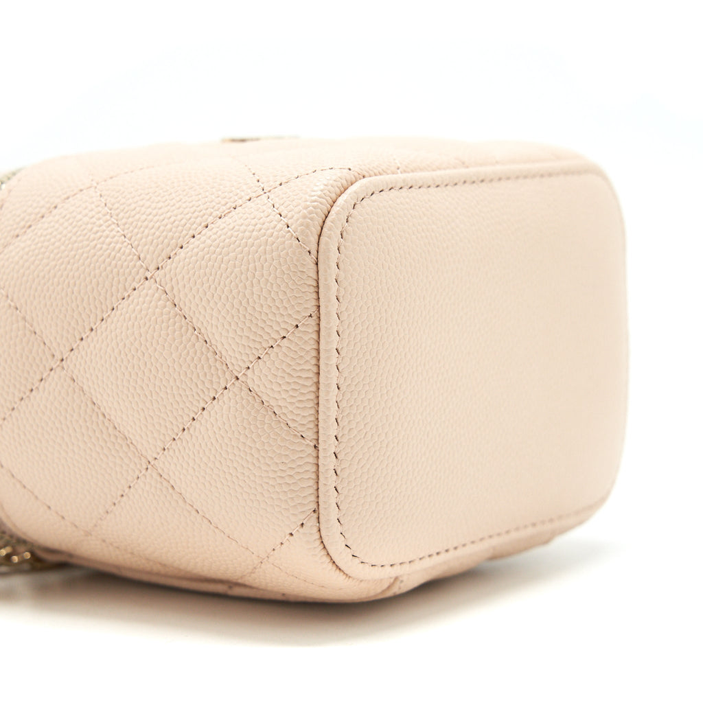CHANEL MINI VANITY LIGHT BEIGE CAVIAR GHW