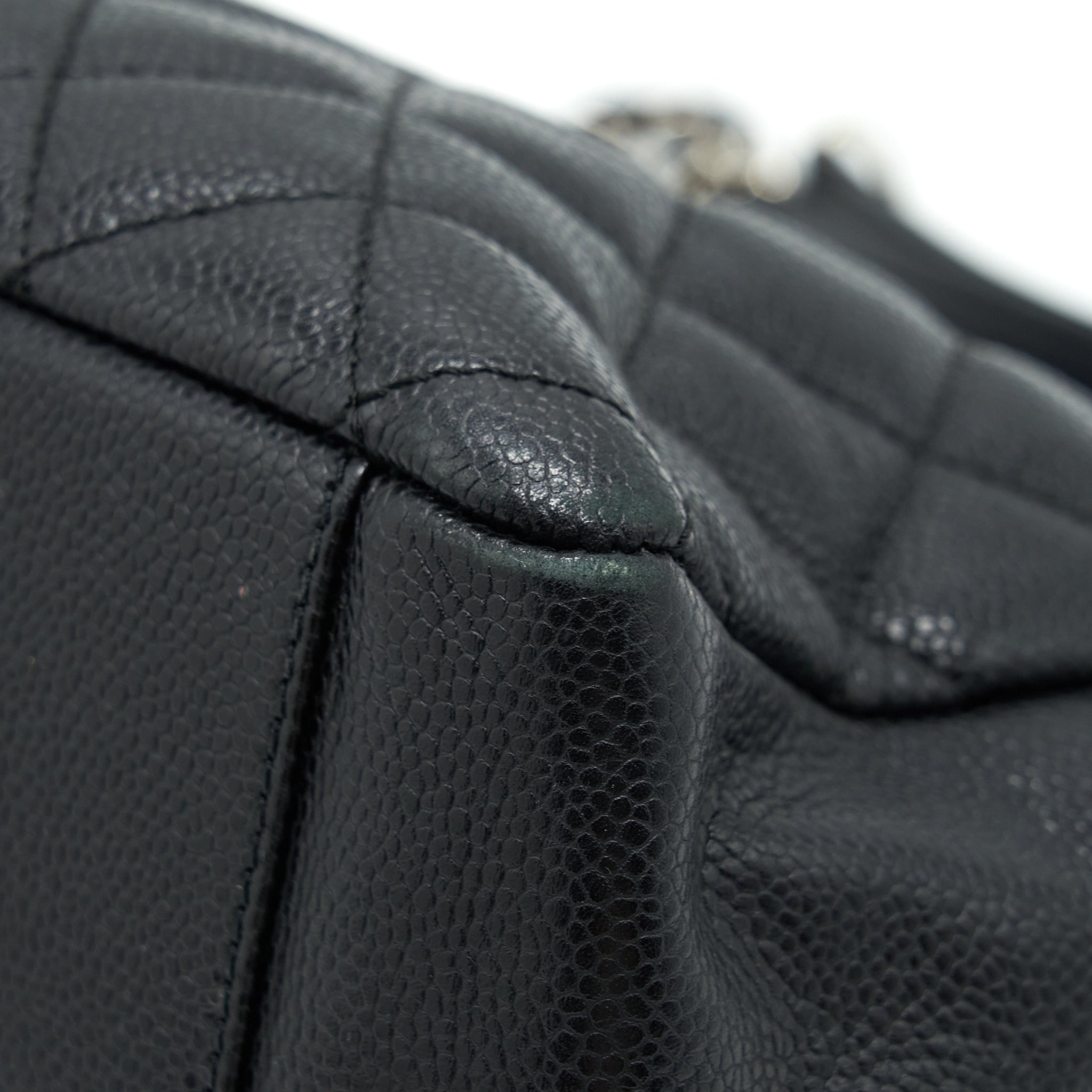 CHANEL GRAND SHOPPING TOTE GST CAVIAR BLACK SHW