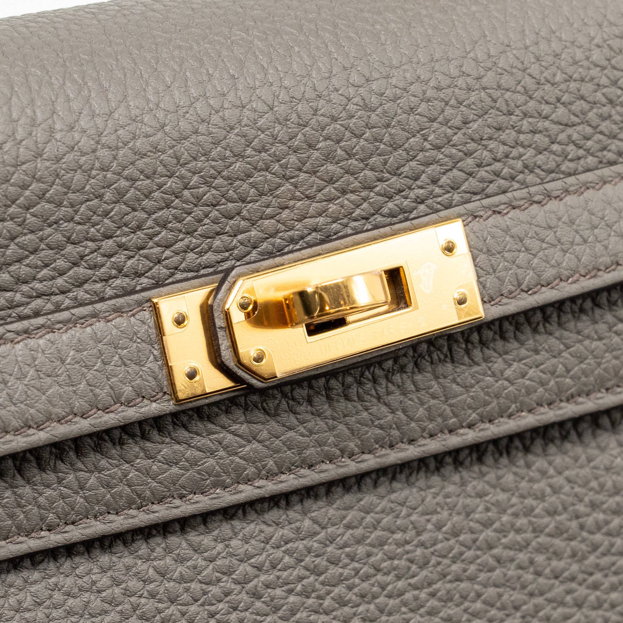 HERMES KELLY 25 TOGO GRIS ETAIN GHW
