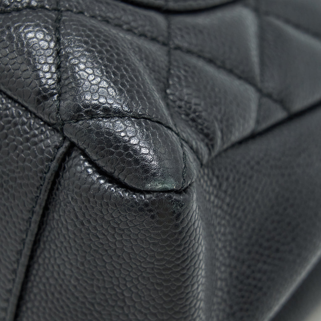 CHANEL GRAND SHOPPING TOTE GST CAVIAR BLACK SHW