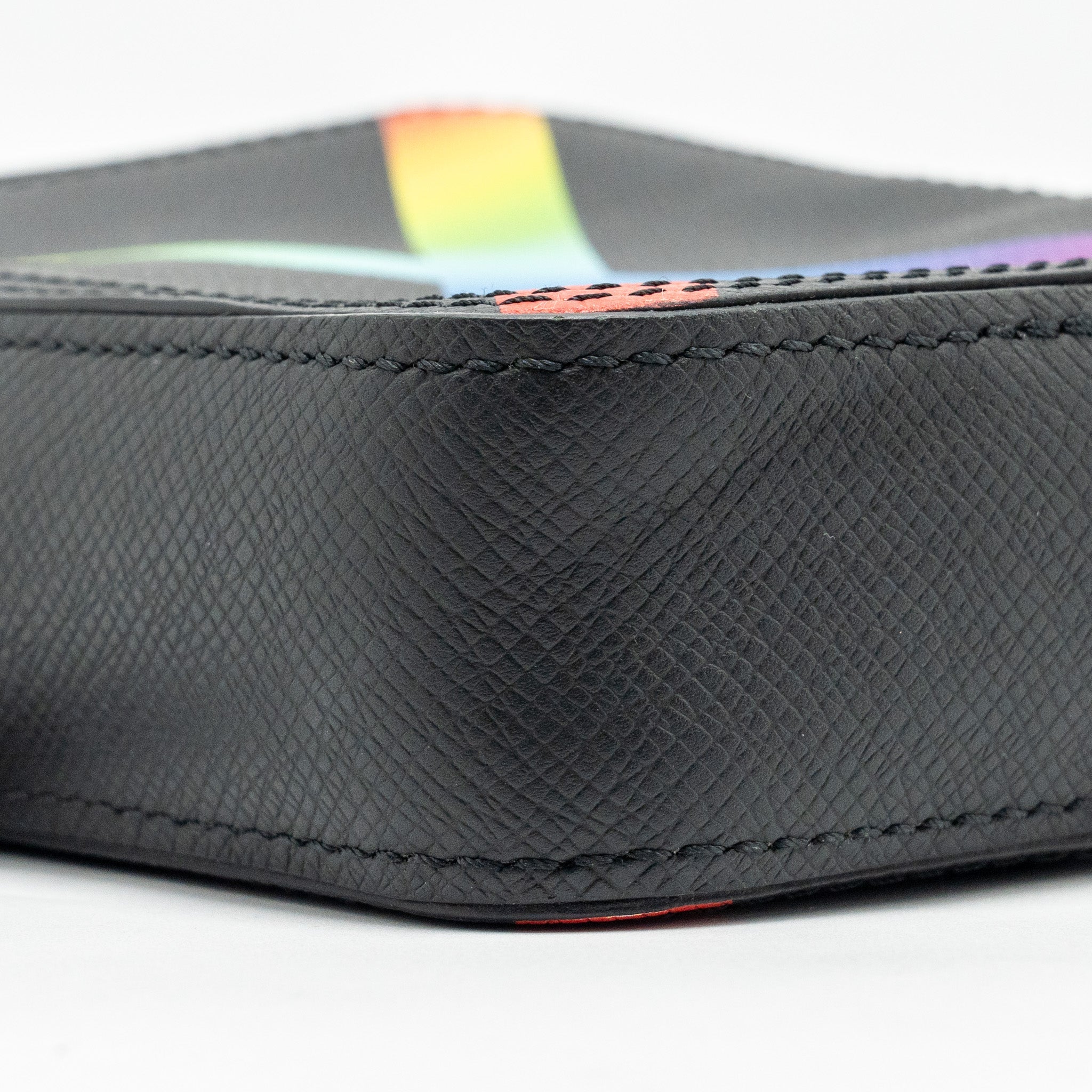 LOUIS VUITTON DANUBE MESSENGER BAG TAIGA BLACK/RAINBOW BLACK HARDWARE