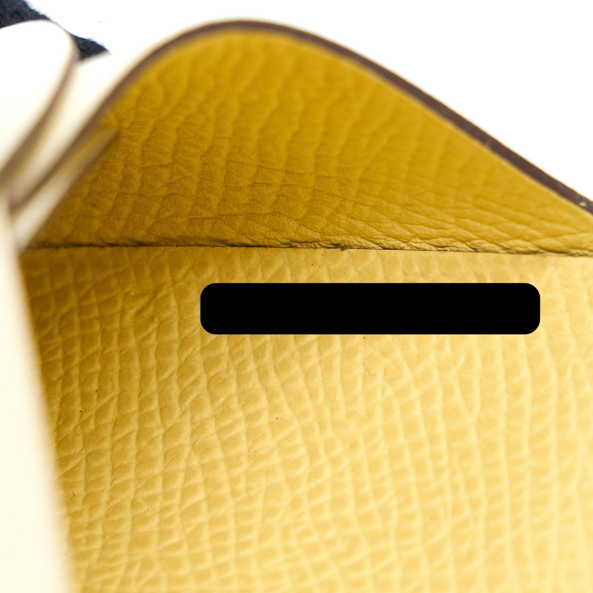 HERMES CALVI DUO EPSOM NATA/JAUNE POUSSIN SHW