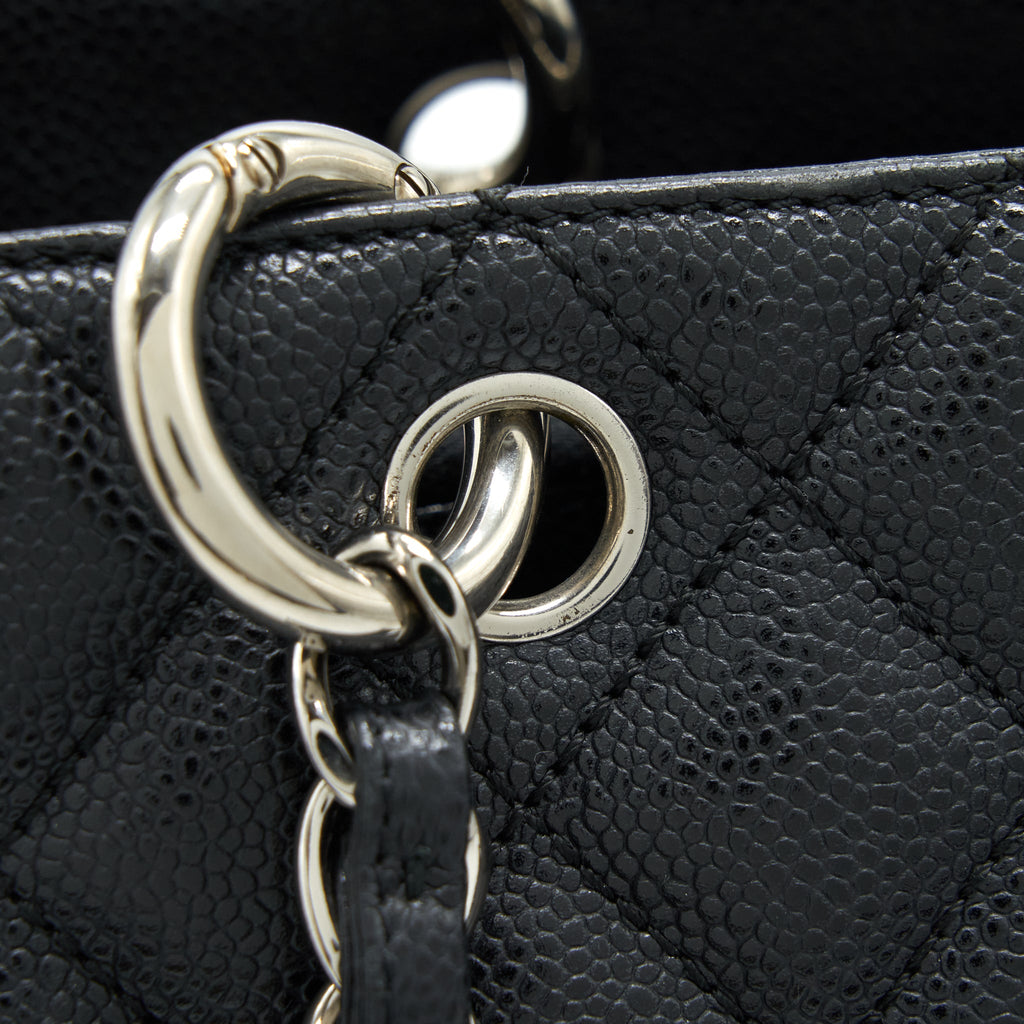 CHANEL GRAND SHOPPING TOTE GST CAVIAR BLACK SHW