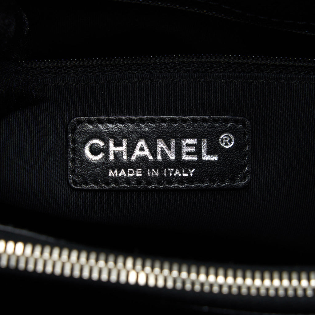 CHANEL GRAND SHOPPING TOTE GST CAVIAR BLACK SHW