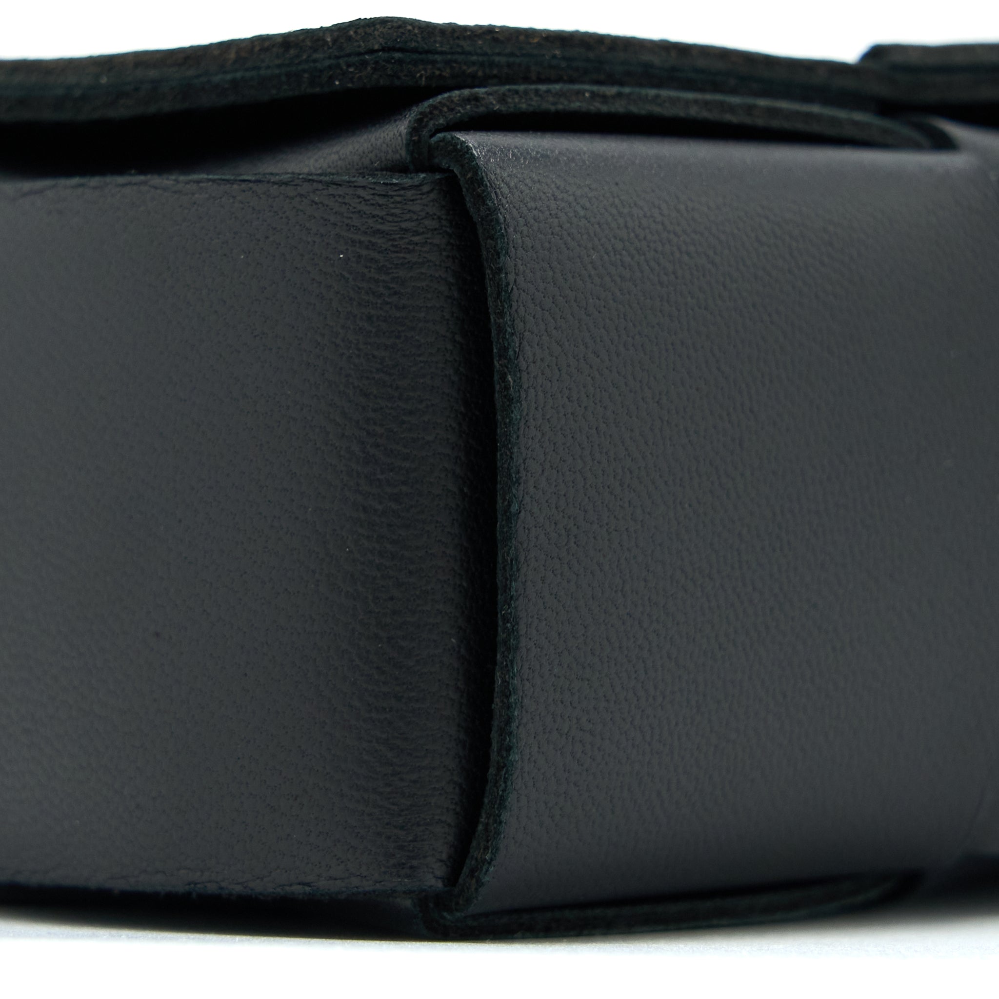 BOTTEGA VENETA MINI CASSETTE INTRECCIATO CROSSBODY BAG BLACK LGHW
