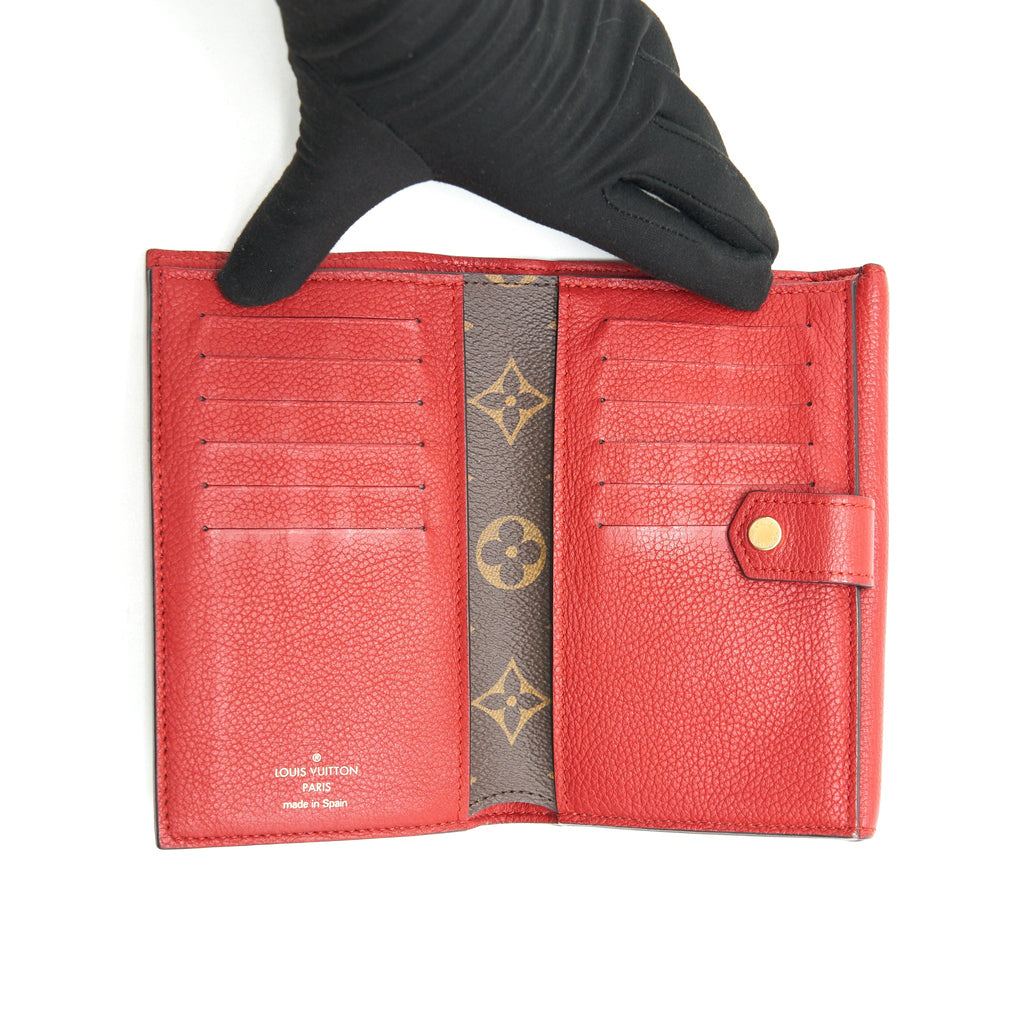 LOUIS VUITTON CERISE MONOGRAM CANVAS PALLAS COMPACT WALLET