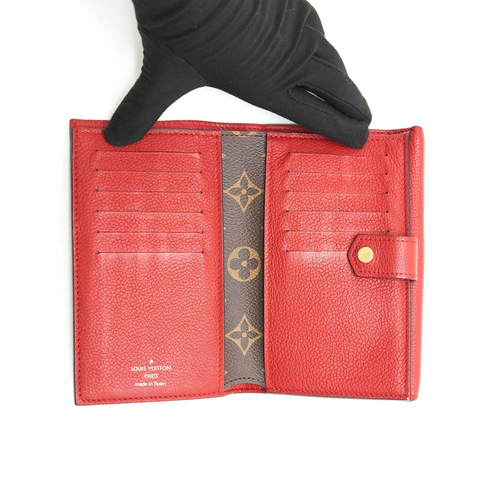 LOUIS VUITTON CERISE MONOGRAM CANVAS PALLAS COMPACT WALLET