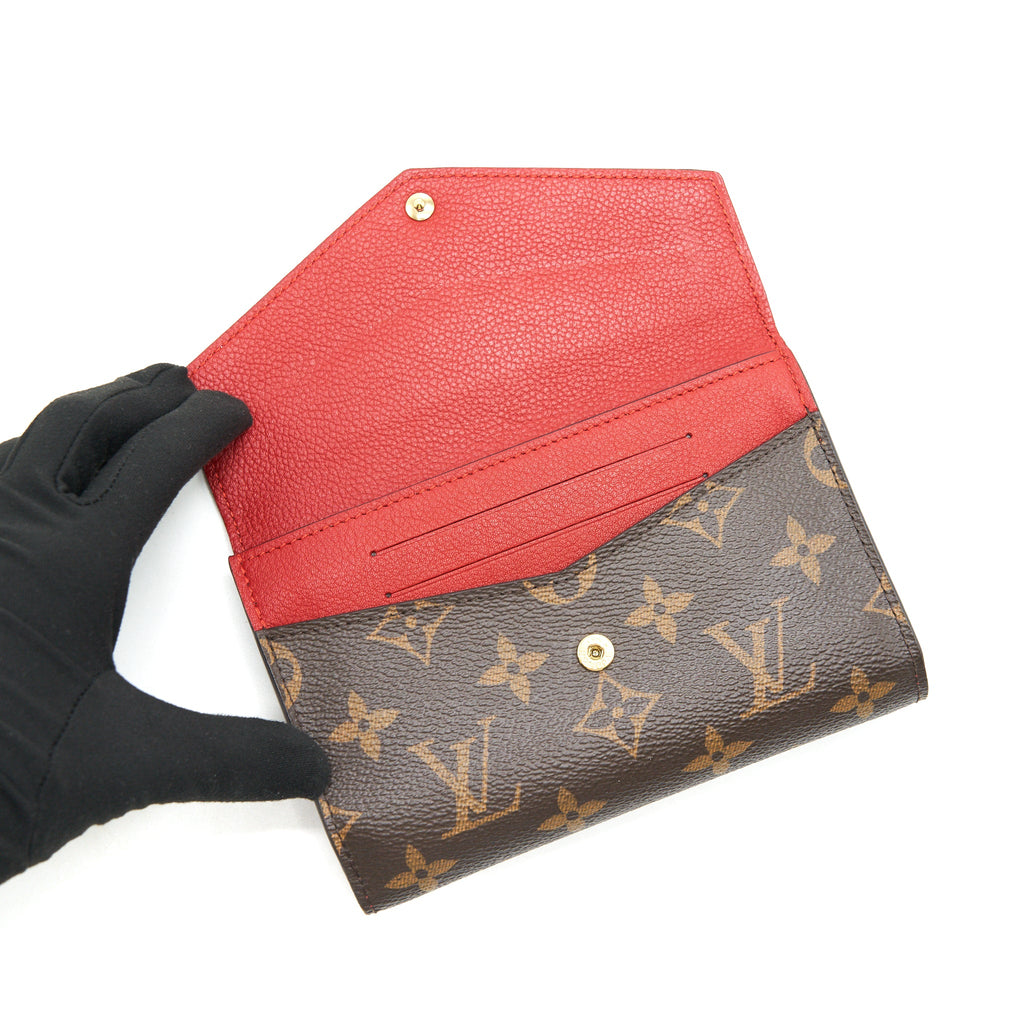 LOUIS VUITTON CERISE MONOGRAM CANVAS PALLAS COMPACT WALLET