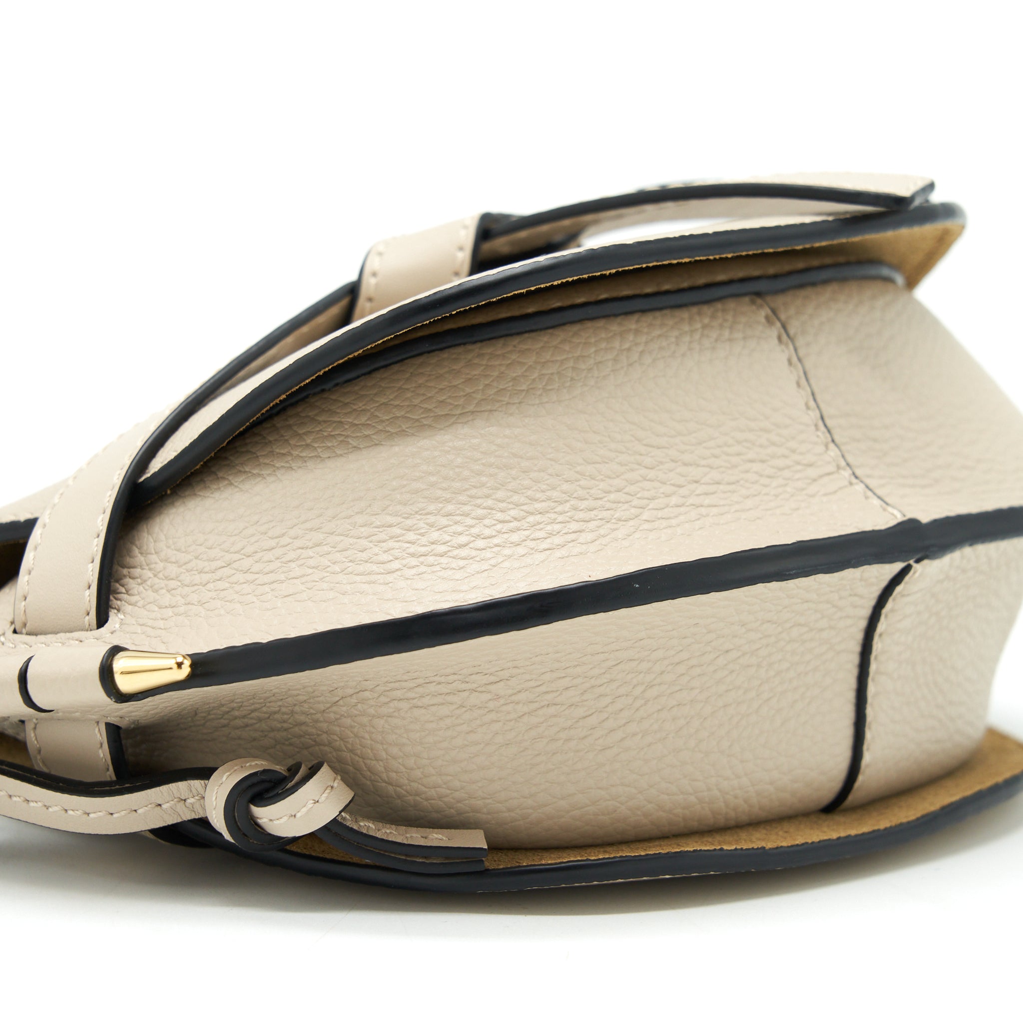 LOEWE MINI GATE CROSSBODY BAG CALFSKIN SAND LGHW