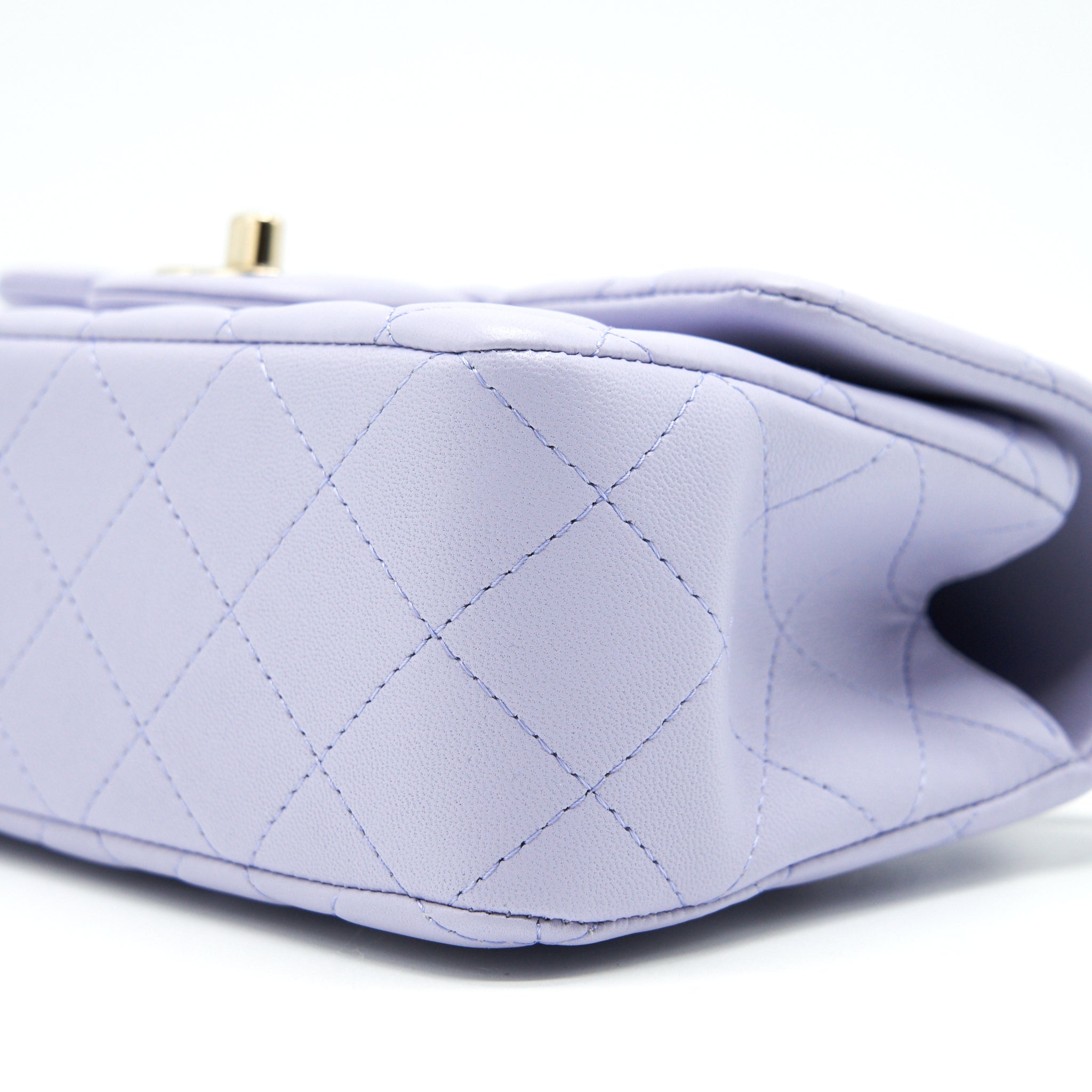 CHANEL 21K LILAC /LIGHT PURPLE MINI RECTANGULAR TOP HANDLE
