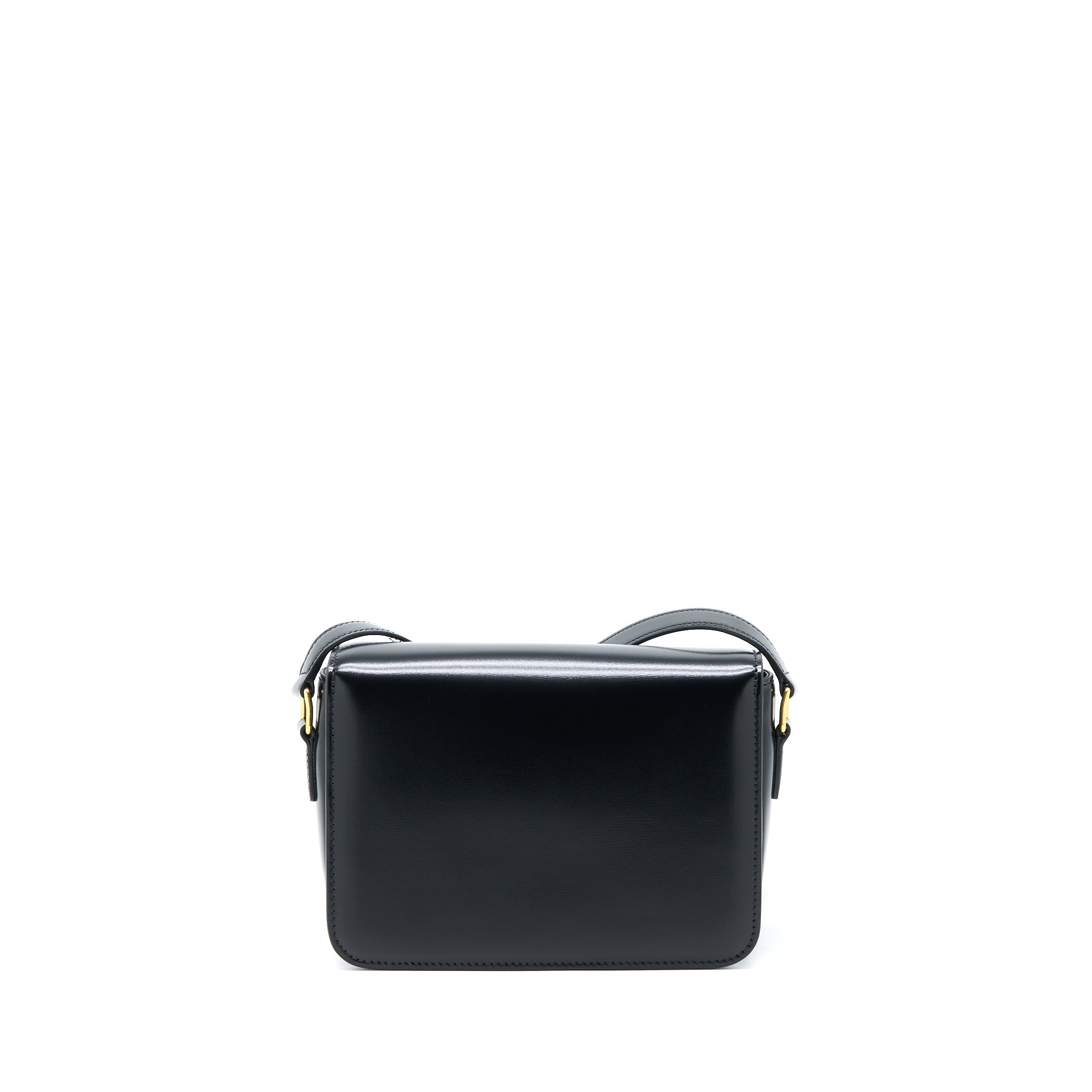 CELINE TEEN TRIOMPHE BAG IN SHINY CALFSKIN BLACK GHW