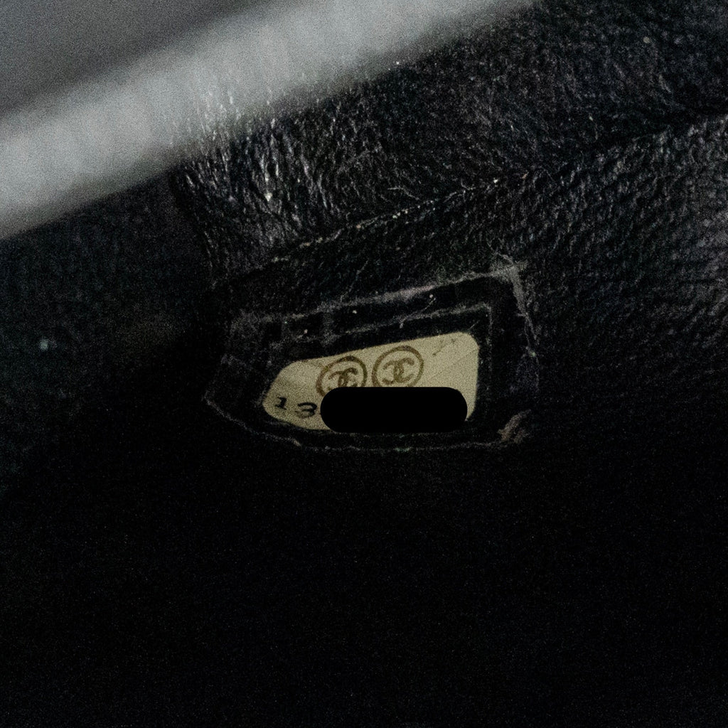 CHANEL CHEVRON JUMBO SINGLE FLAP BAG PATENT BLACK SHW