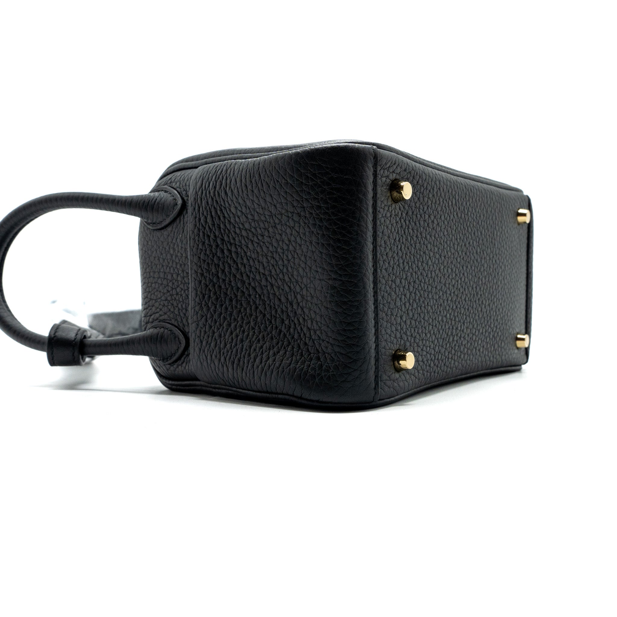 HERMES MINI LINDY CLEMENCE BLACK GHW