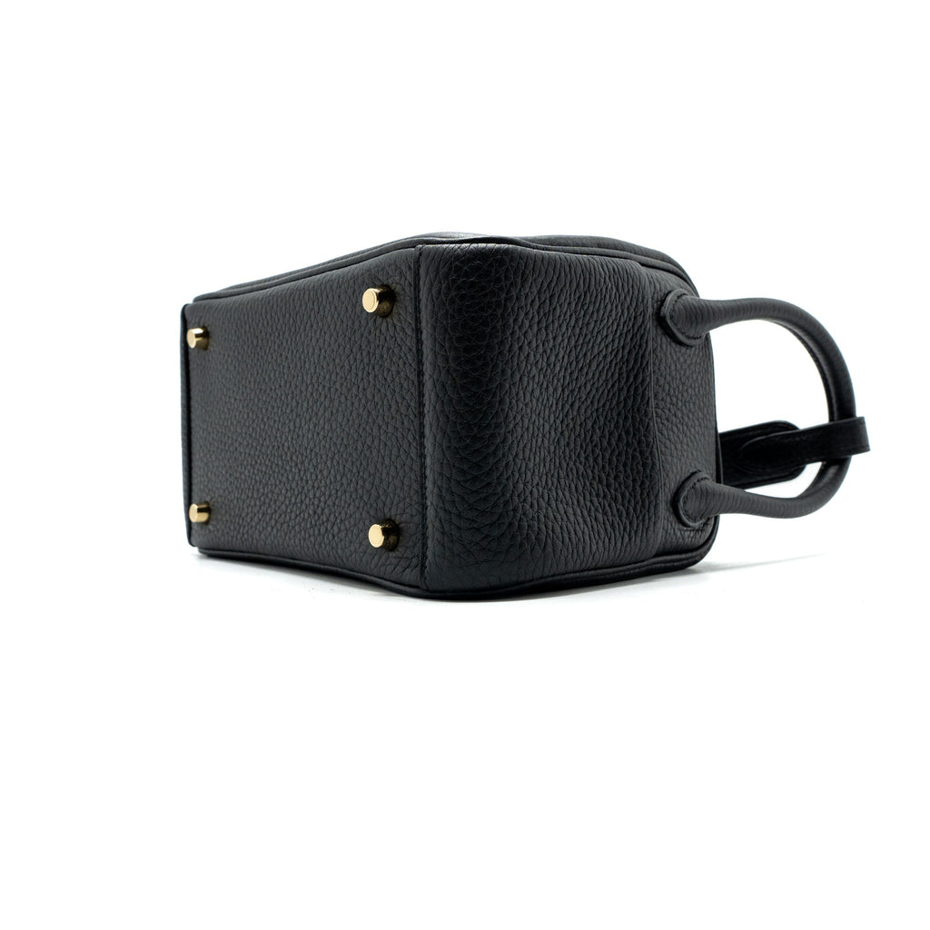 HERMES MINI LINDY CLEMENCE BLACK GHW