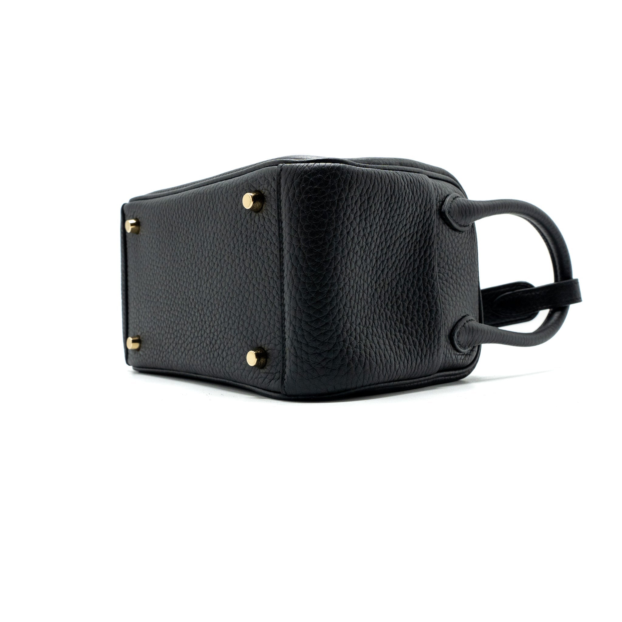 HERMES MINI LINDY CLEMENCE BLACK GHW