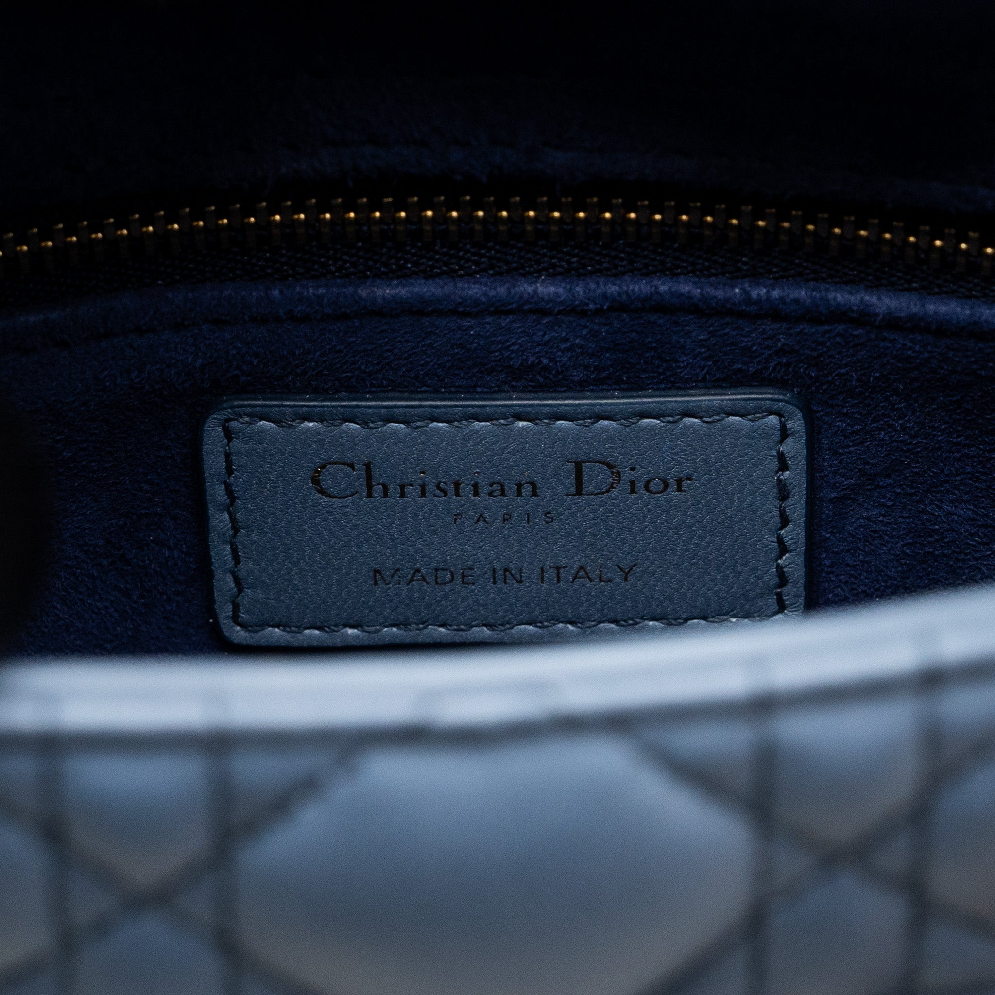 DIOR MY ABC DIOR SMALL LADY DIOR CANNAGE LAMBSKIN BLUE GRADIENT LGHW