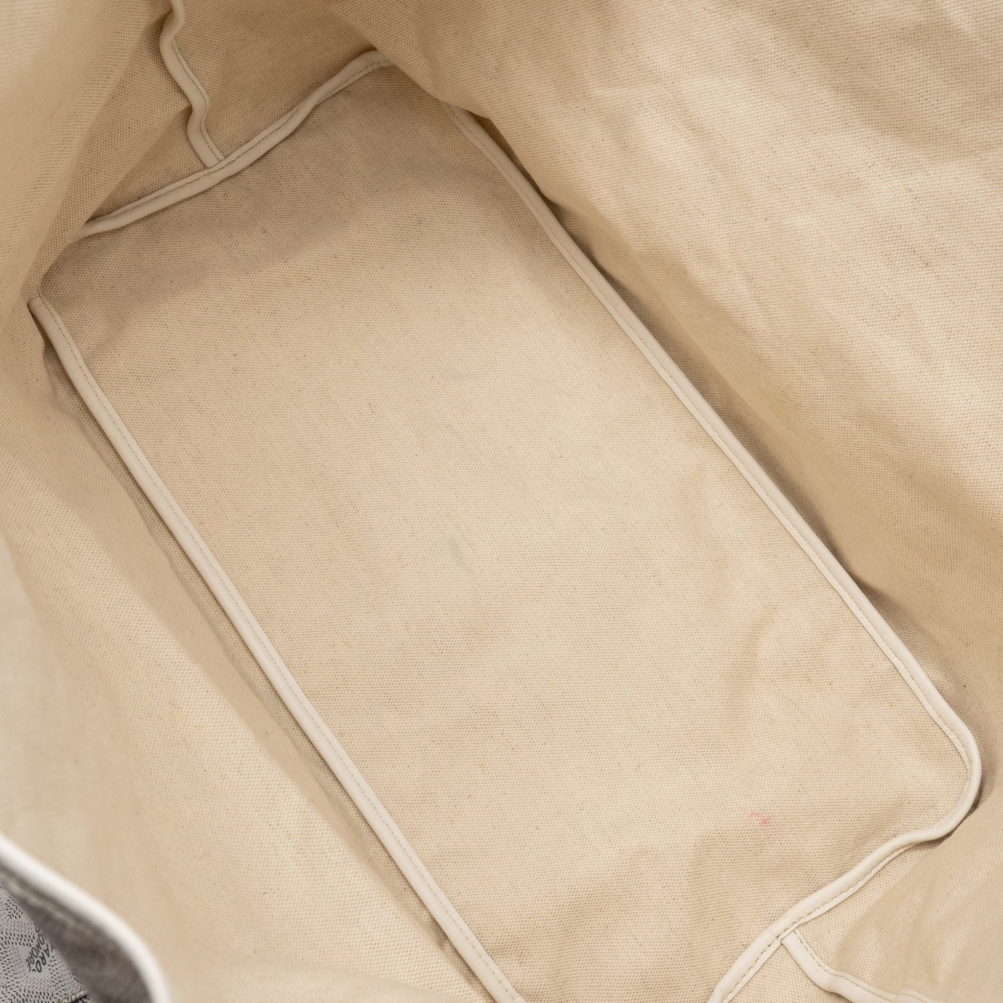 GOYARD SAINT LOUIS GM TOTE BAG GOYARDINE CANVAS / LEATHER WHITE
