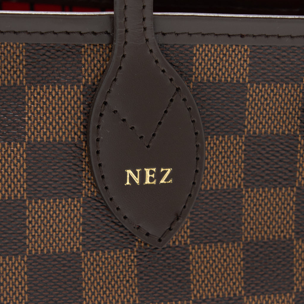 LOUIS VUITTON NEVERFULL PM DAMIER EBENE CANVAS GHW