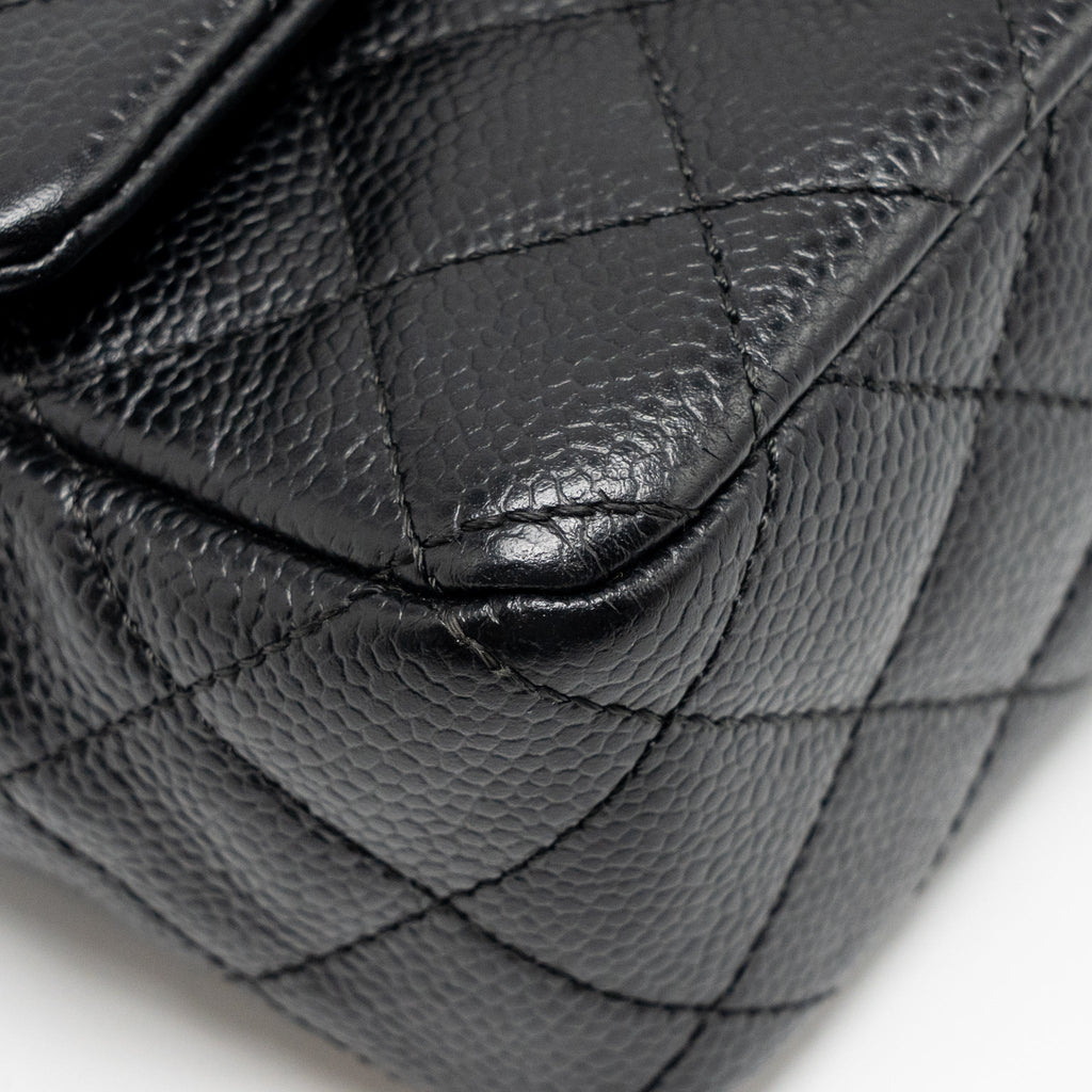 CHANEL MINI RECTANGULAR FLAP BAG CAVIAR BLACK GHW