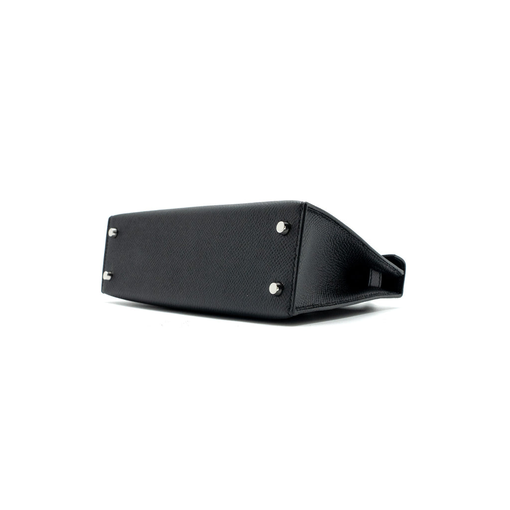 HERMES MINI KELLY II EPSOM BLACK SHW