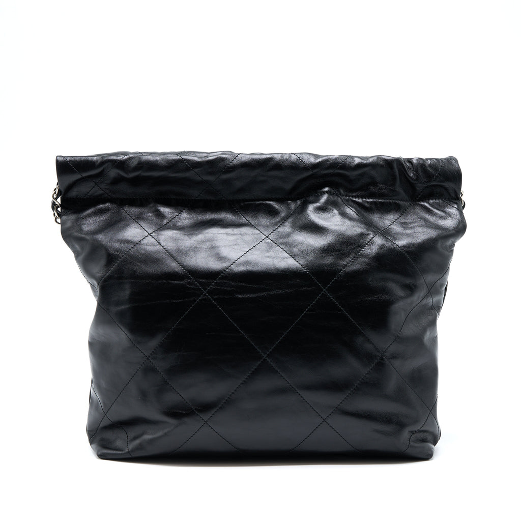 CHANEL SMALL 22 BAG CALFSKIN BLACK SHW(MICROCHIP)