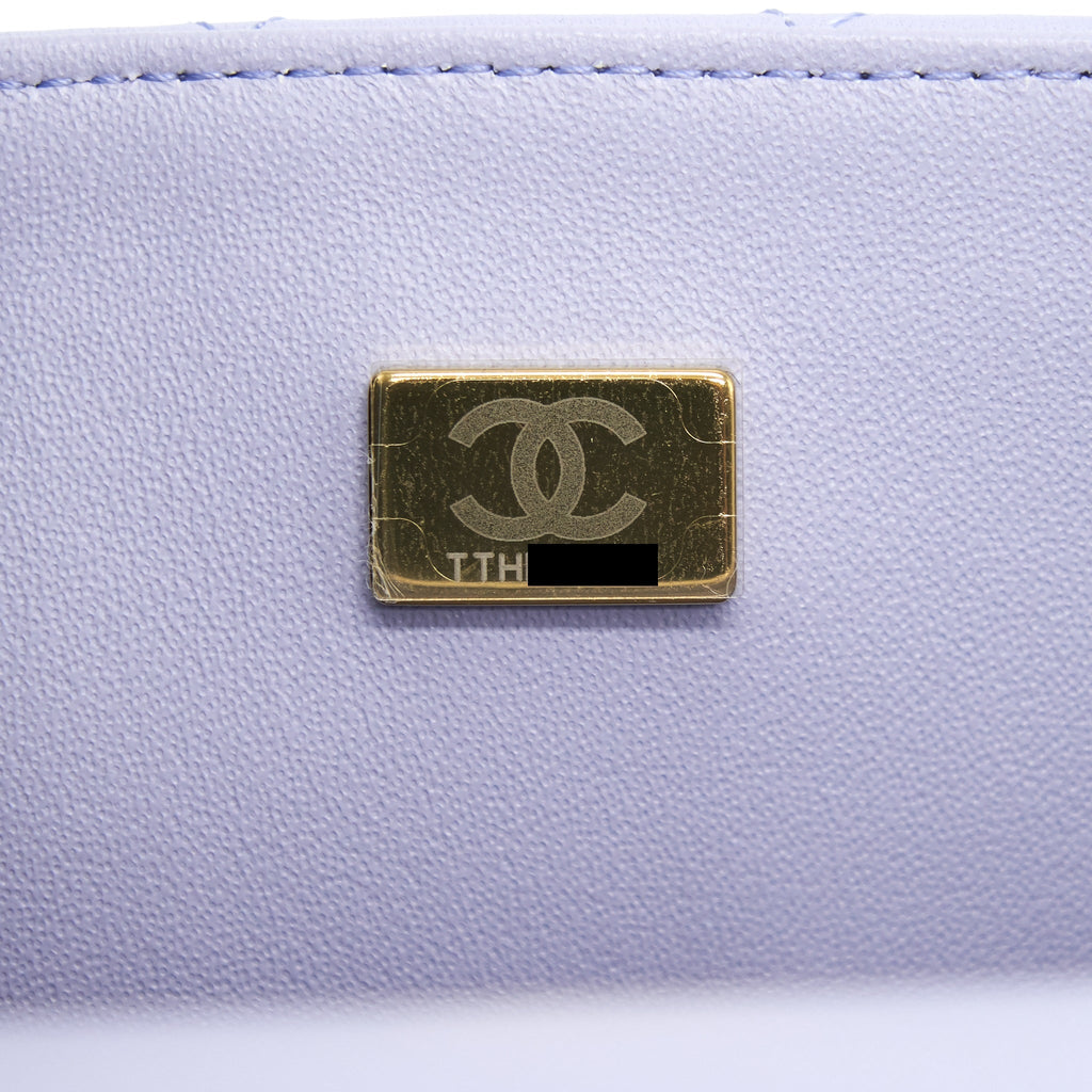 CHANEL 21K LILAC /LIGHT PURPLE MINI RECTANGULAR TOP HANDLE