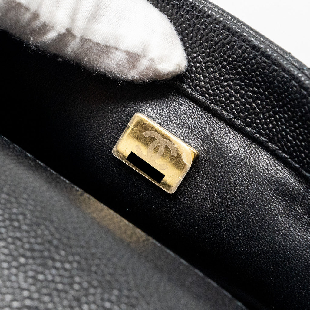CHANEL 23P COCO LOVE FLAP BAG CAVIAR BLACK GHW (MICROCHIP)