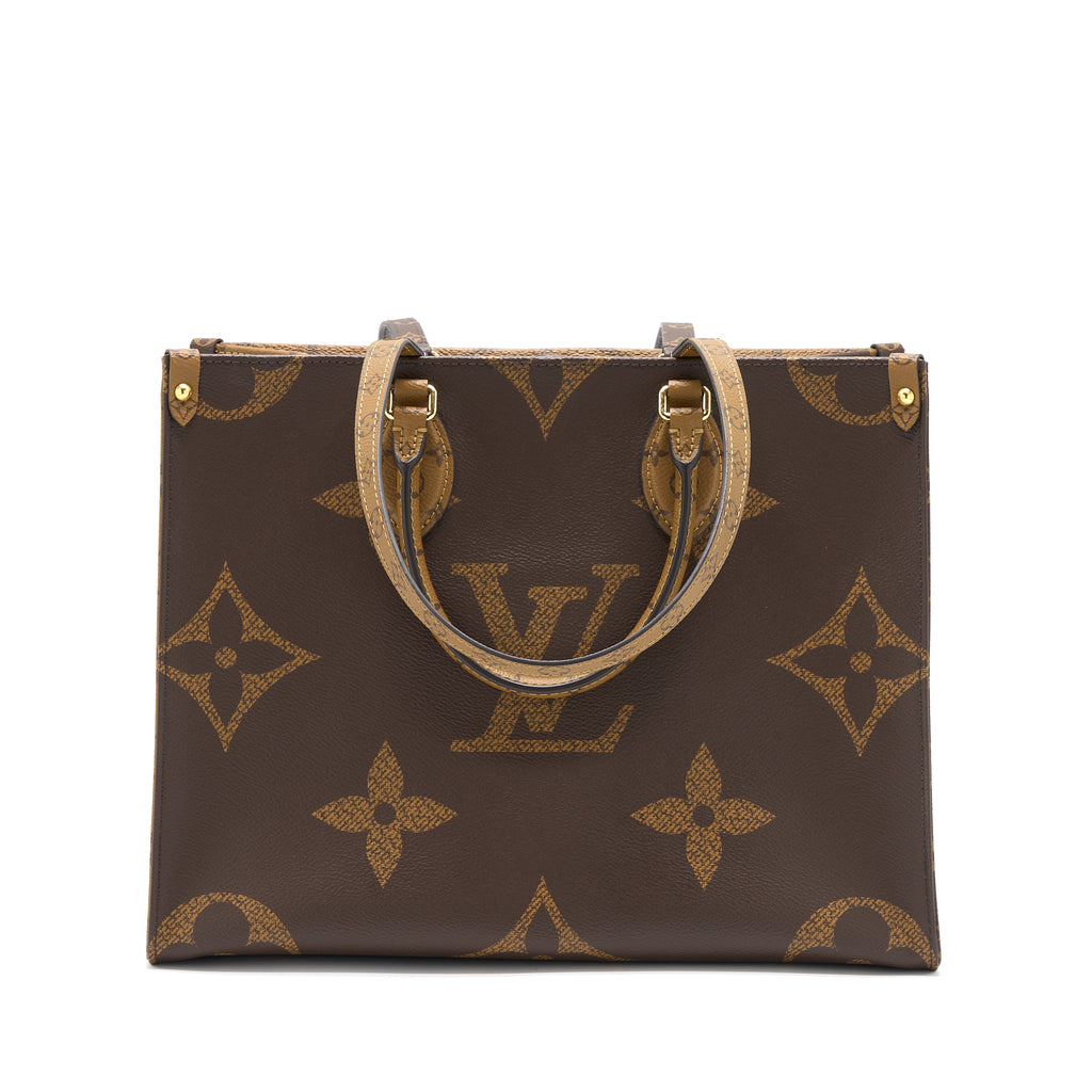 LOUIS VUITTON ON THE GO MM MONOGRAM COATED MONOGRAM REVERSE CANVAS GHW