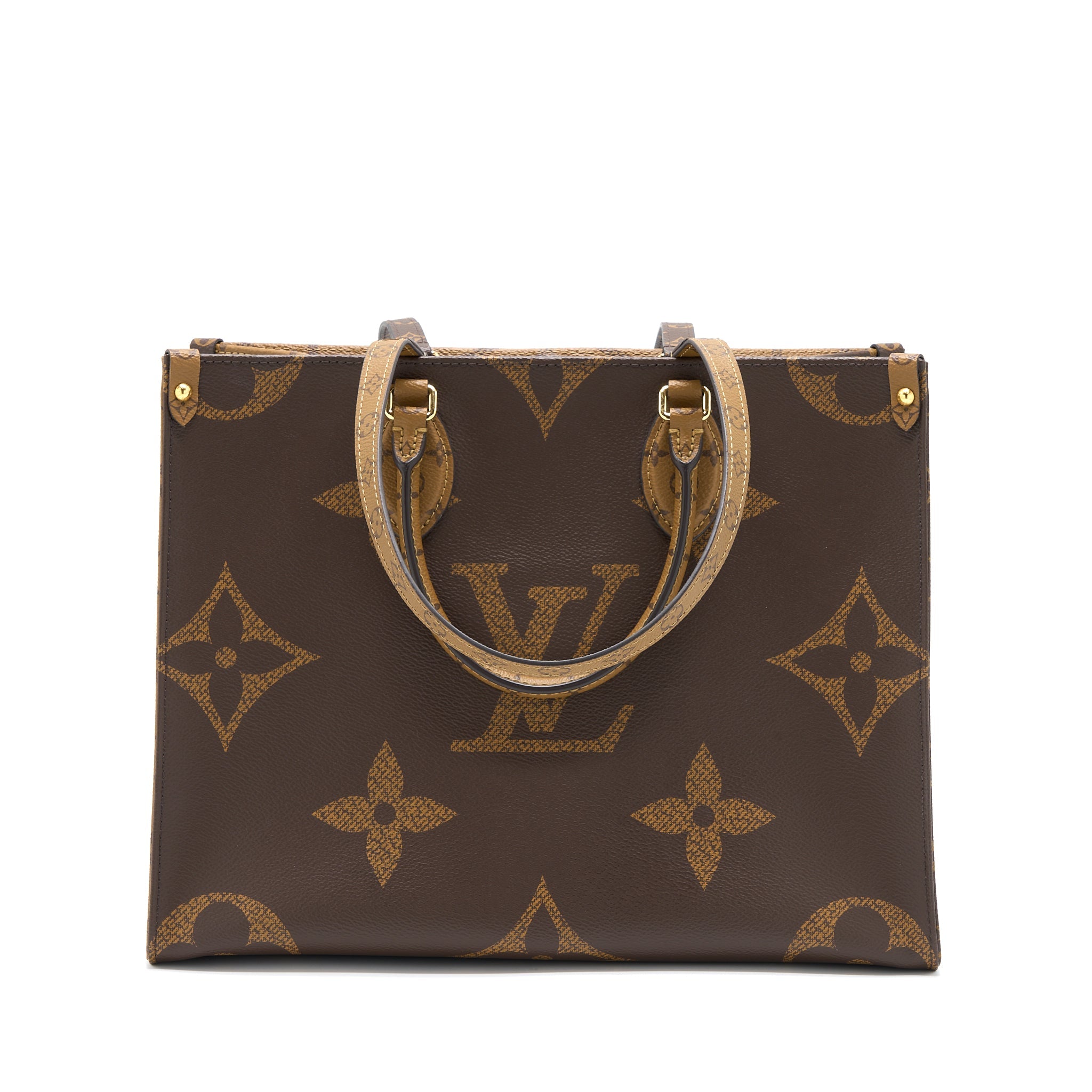 LOUIS VUITTON ON THE GO MM MONOGRAM COATED MONOGRAM REVERSE CANVAS GHW