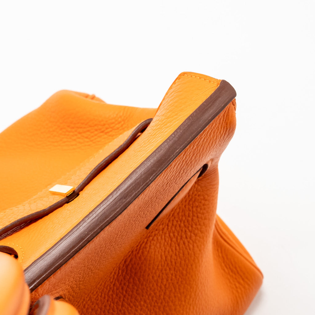 HERMES SHOULDER BIRKIN 42 CLEMENCE ORANGE SHW