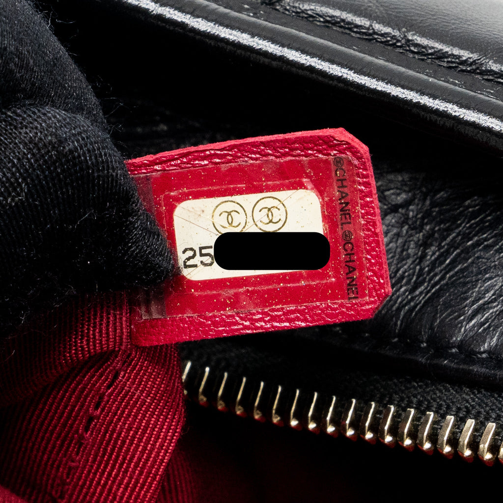 CHANEL LARGE GABRIELLE HOBO BAG AGED CALFSKIN BLACK MULTICOLOUR HARDWARE