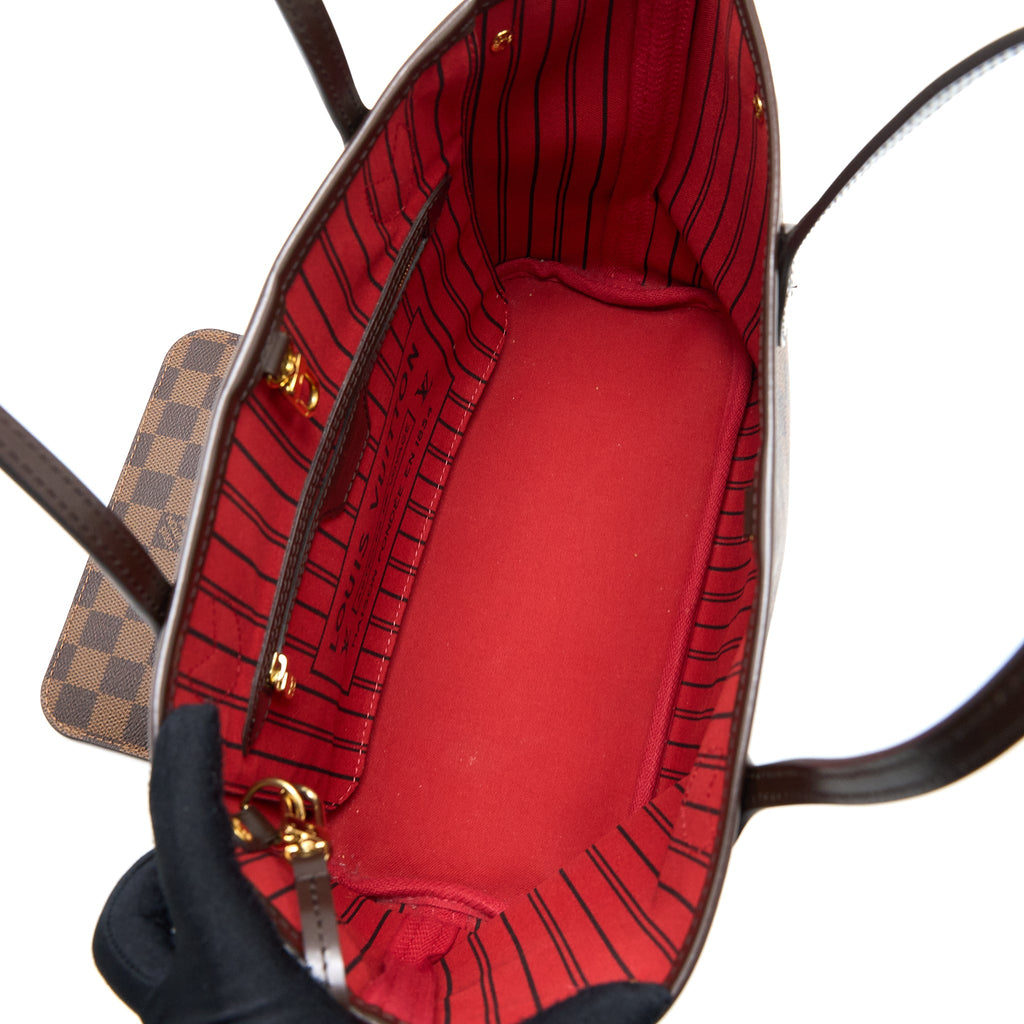 LOUIS VUITTON NEVERFULL PM DAMIER EBENE CANVAS GHW