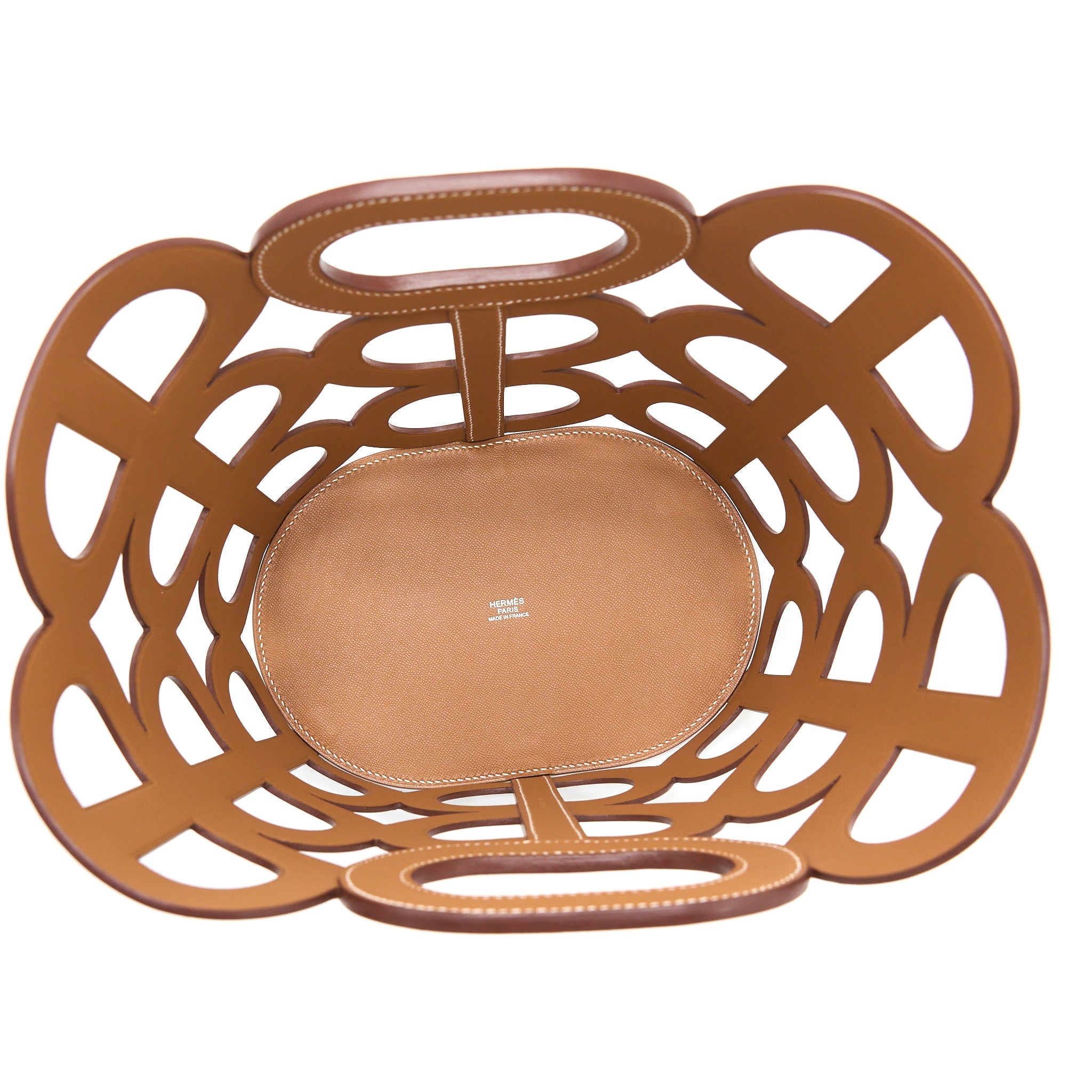 HERMES CHAINE D’ANCRE CABAS MADAME LEATHER GOLD / BLUE MARINE
