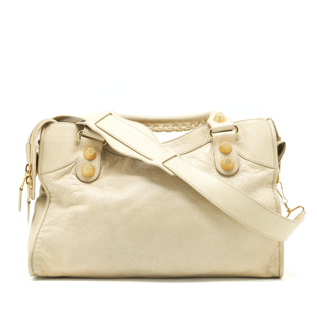 BALENCIAGA GIANT CITY BAG BEIGE GHW