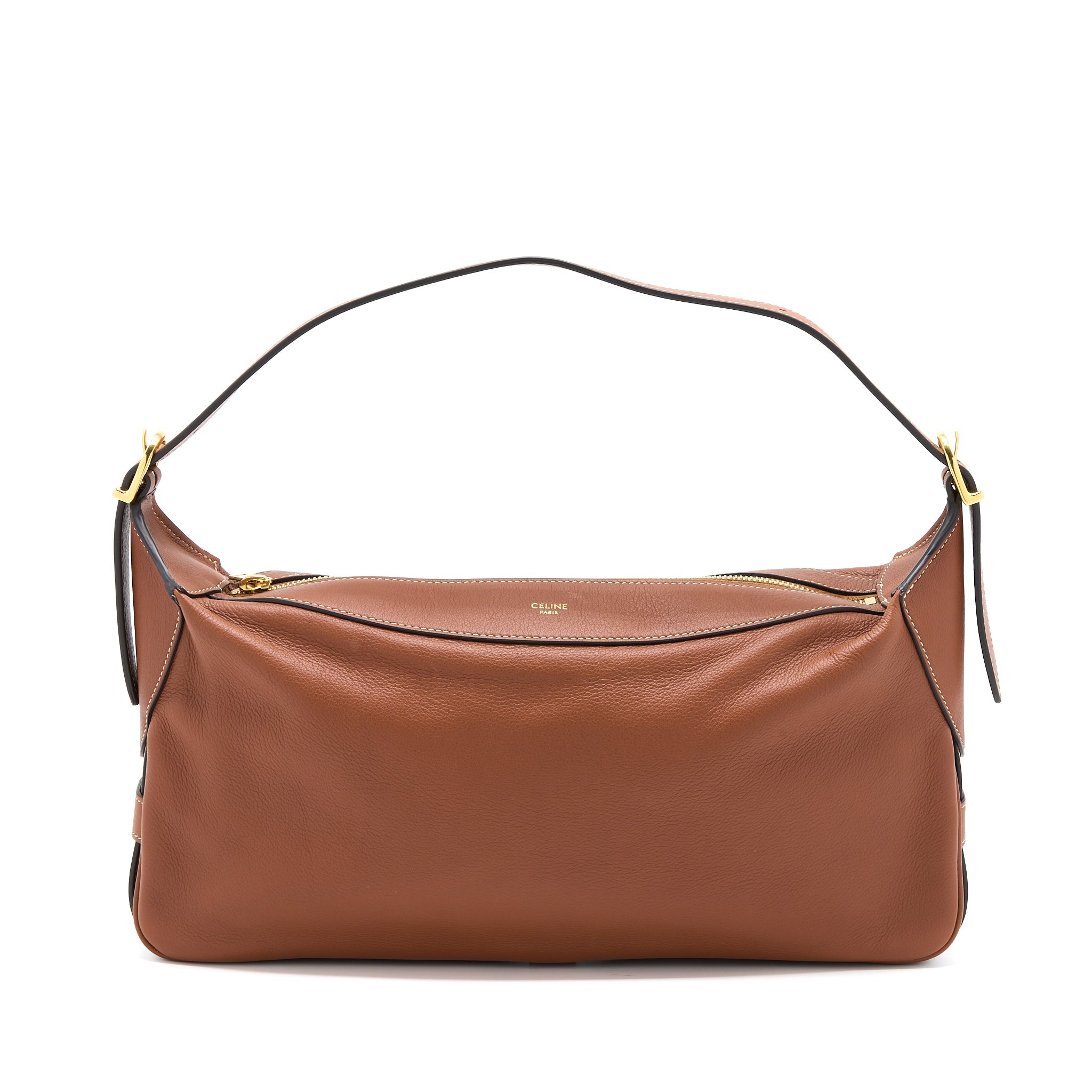 CELINE MEDIUM ROMY SUPPLE CALFSKIN TAN GHW