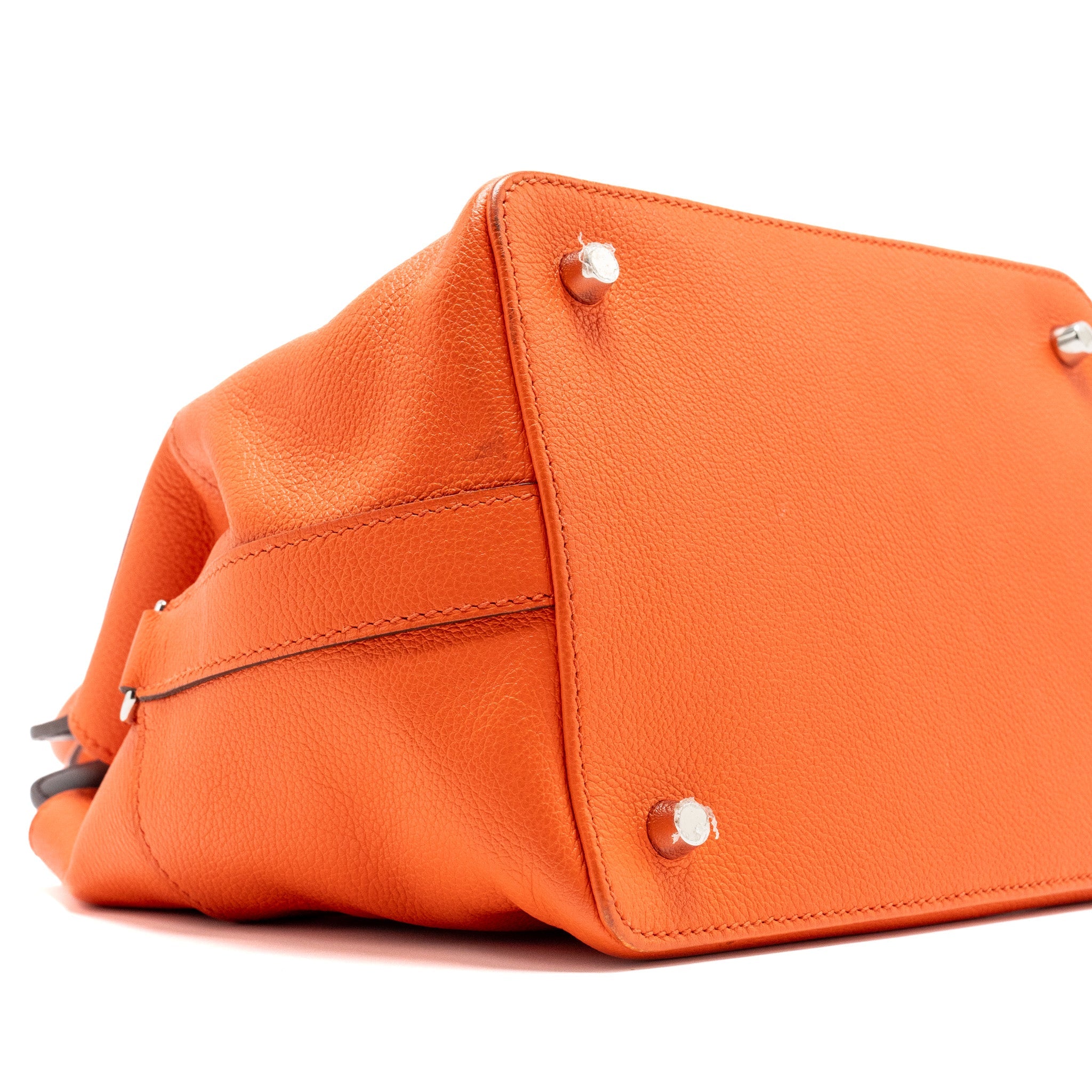 HERMES TOOL BOX 20 EVERCOLOR ORANGE POPPY/ BORDEAUX SHW