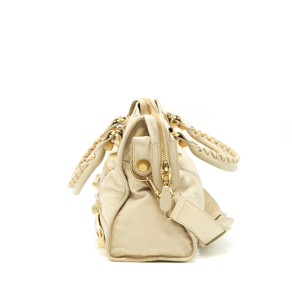 BALENCIAGA GIANT CITY BAG BEIGE GHW
