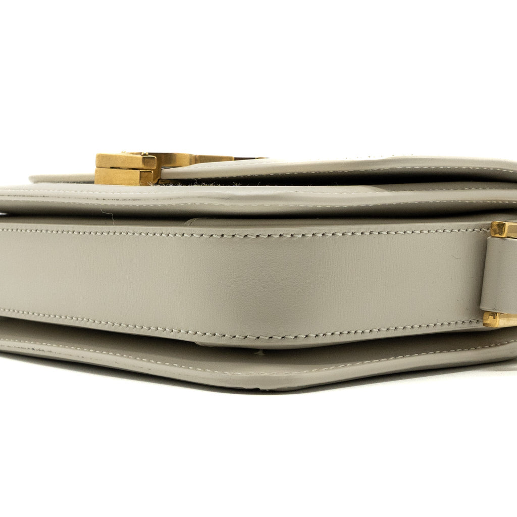 SAINT LAURENT SMALL SOLFERINO SATCHEL CROSSBODY BAG WHITE GHW