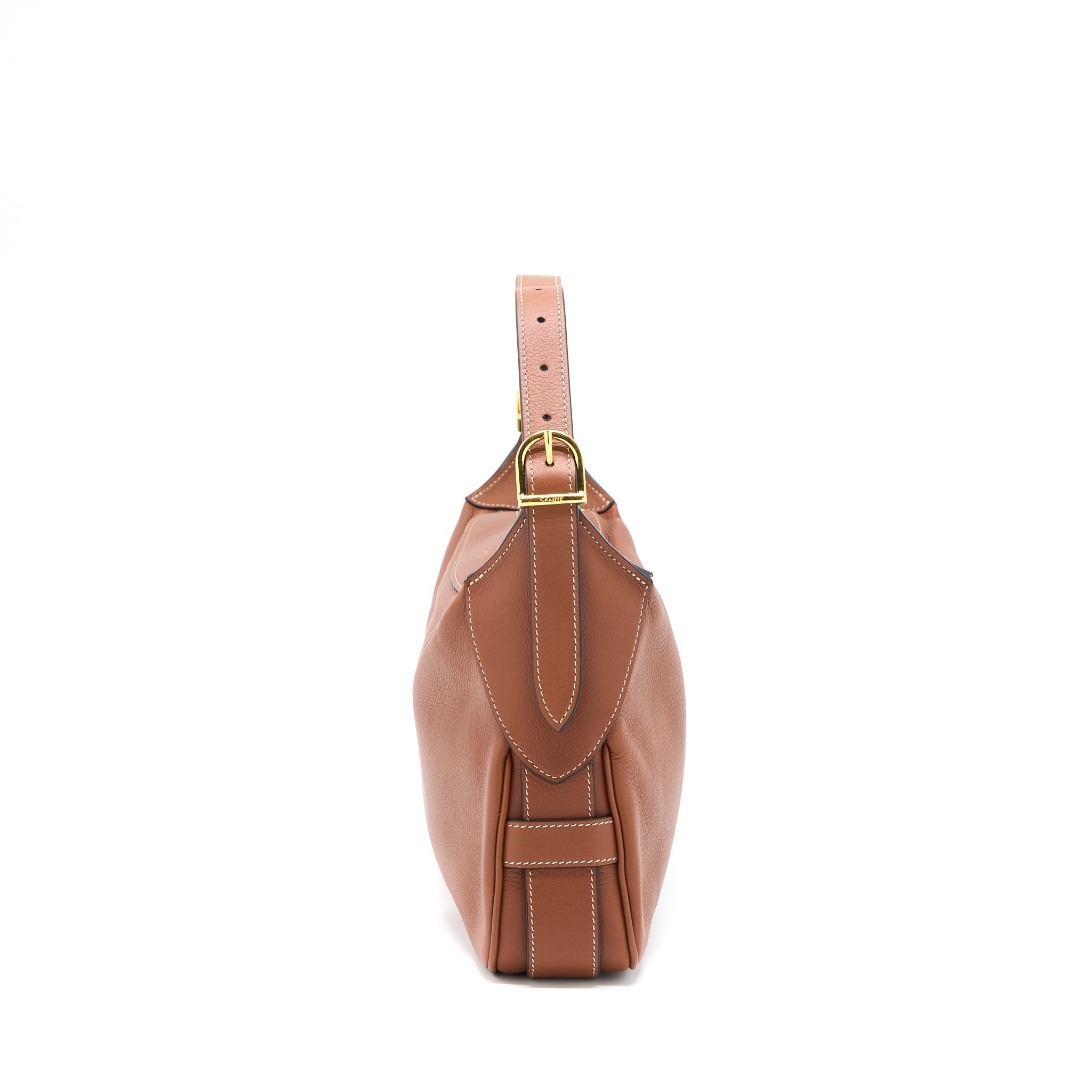 CELINE MEDIUM ROMY SUPPLE CALFSKIN TAN GHW