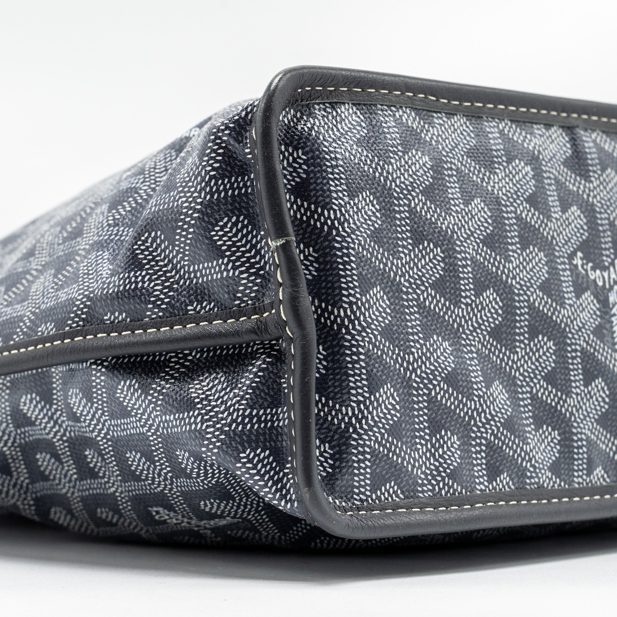 GOYARD MINI ANJOU TOTE BAG  GOYARDLINE CANVAS / LEATHER GREY SHW