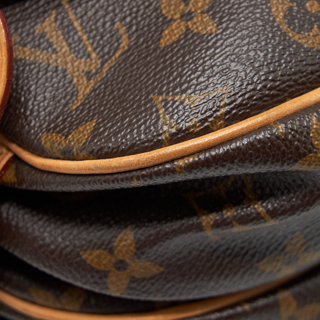 LOUIS VUITTON VINTAGE DOUBLE SIDE CROSSBODY BAG MONOGRAM CANVAS GHW