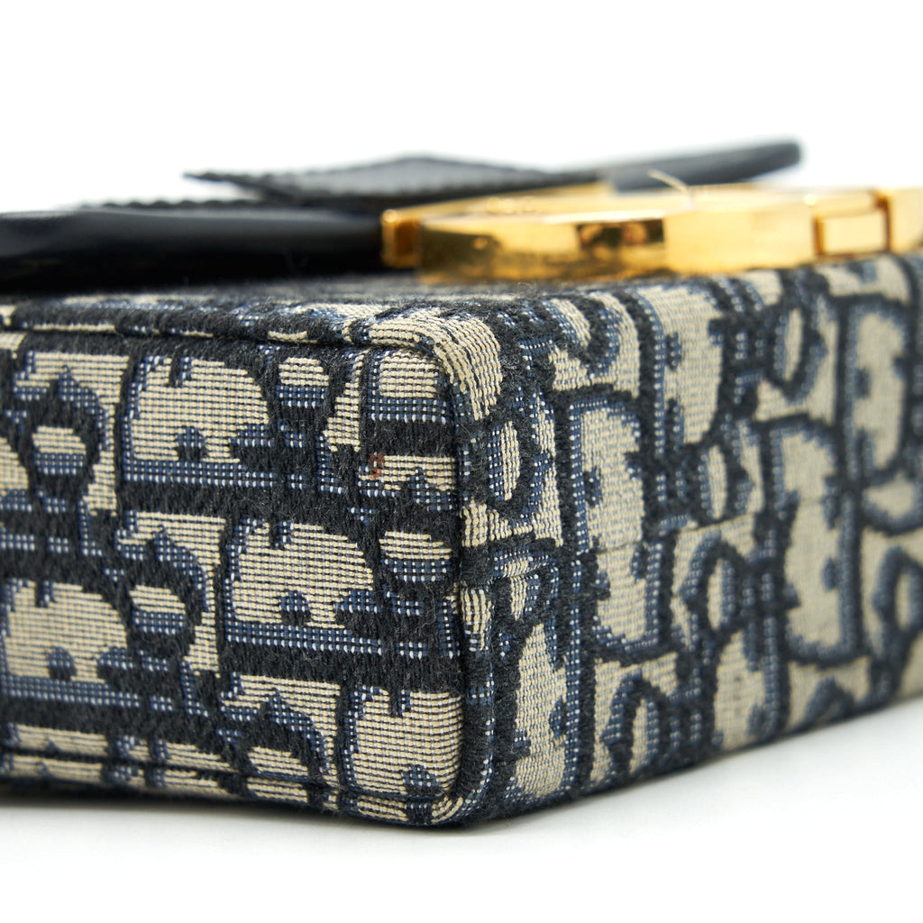 DIOR 30 MONTAIGNE BOX BAG BLUE OBLIQUE JACQUARD GHW