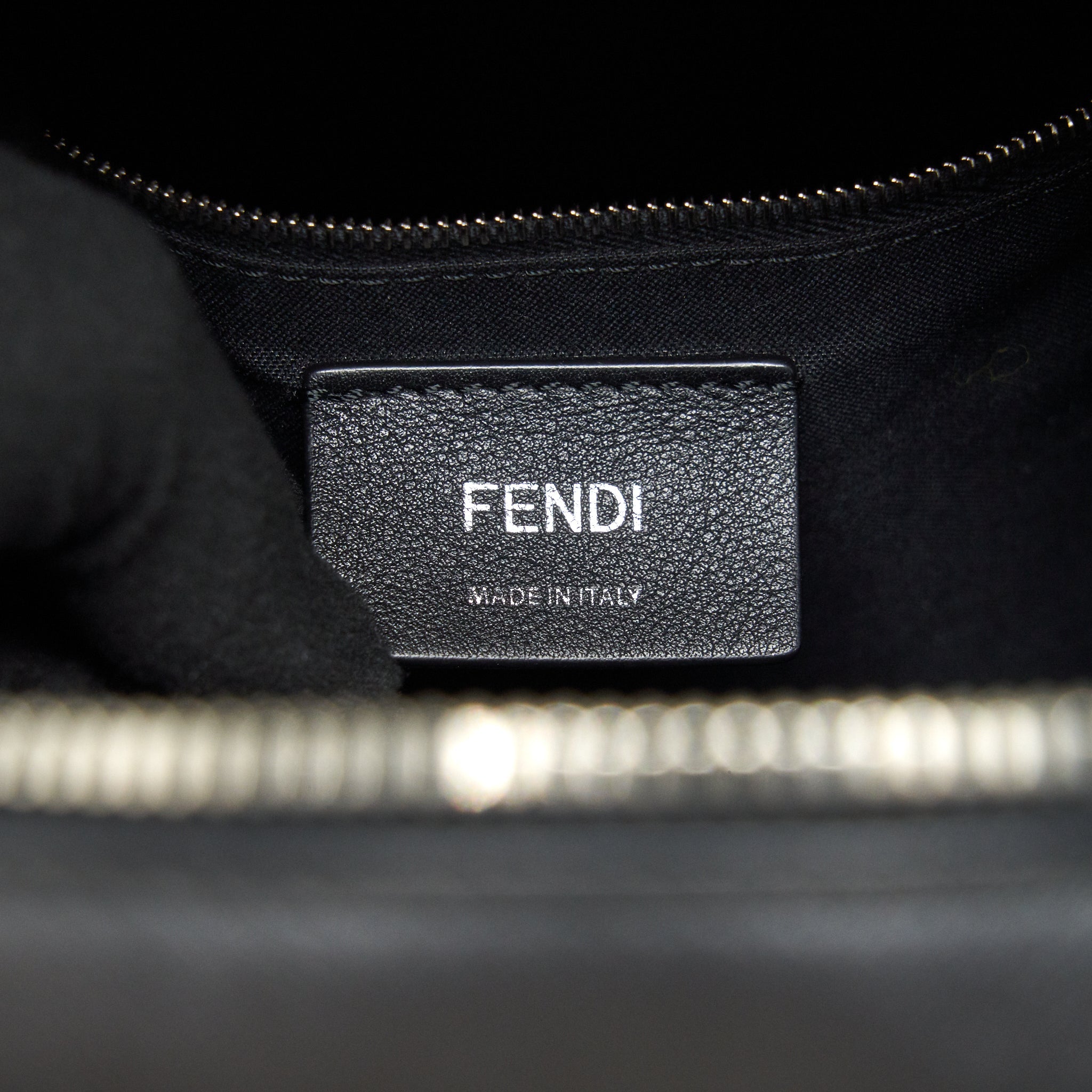 FENDI MONSTER BACKPACK BLACK/YELLOW FUR