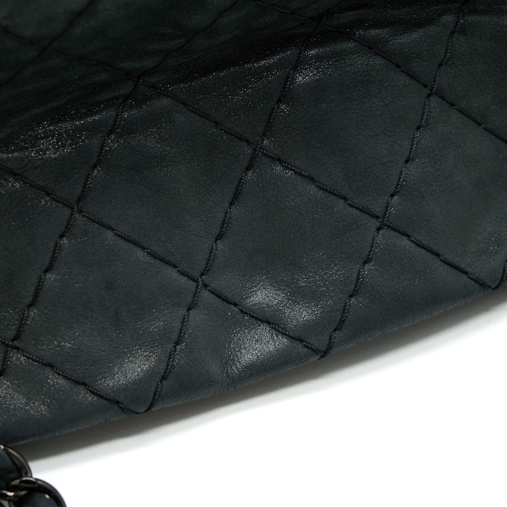 CHANEL JUST MADEMOISELLE BOWLING BAG QUILTED LEATHER IN BLACK BHW