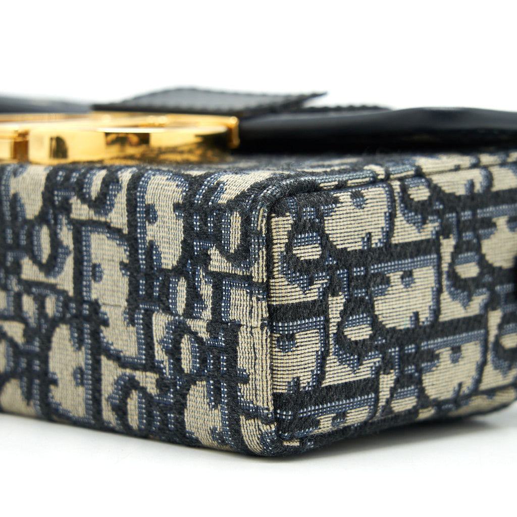 DIOR 30 MONTAIGNE BOX BAG BLUE OBLIQUE JACQUARD GHW