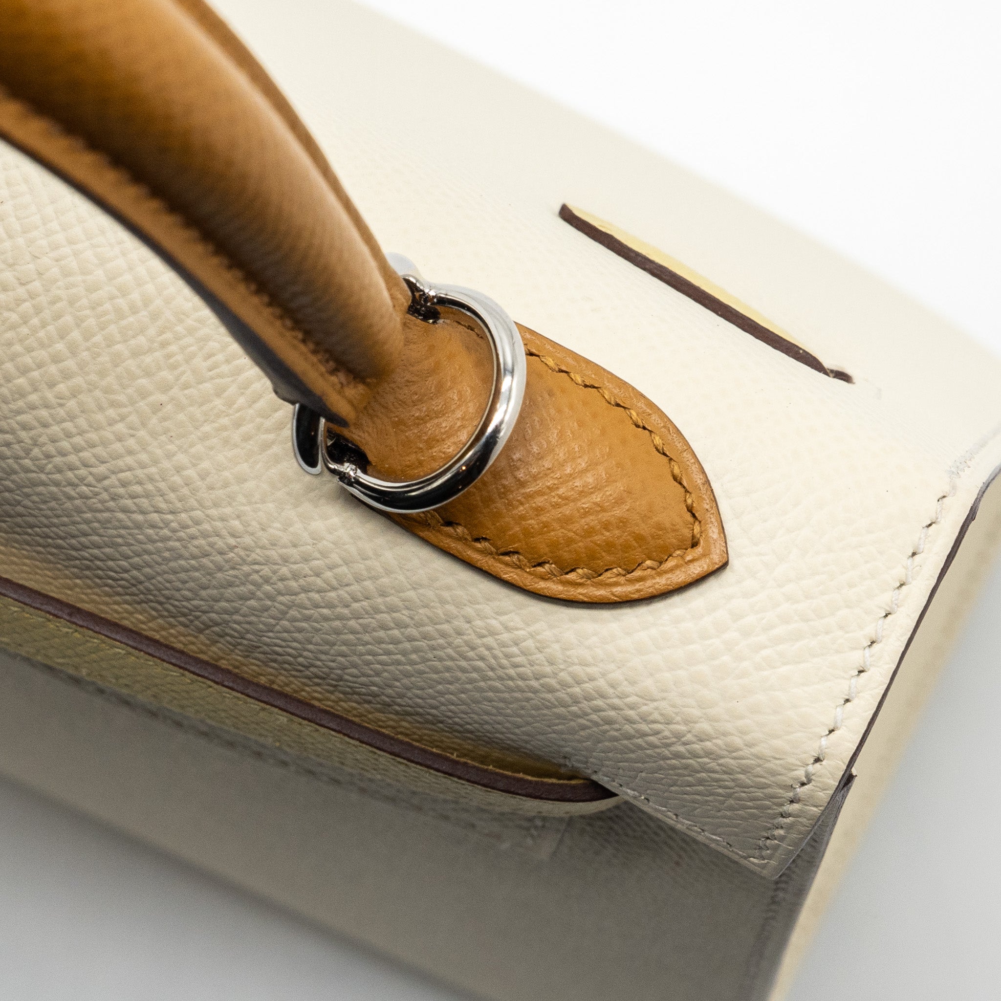 HERMES KELLY 25 EPSOM NATA / JAUNE POUSSIN / SESAME SHW