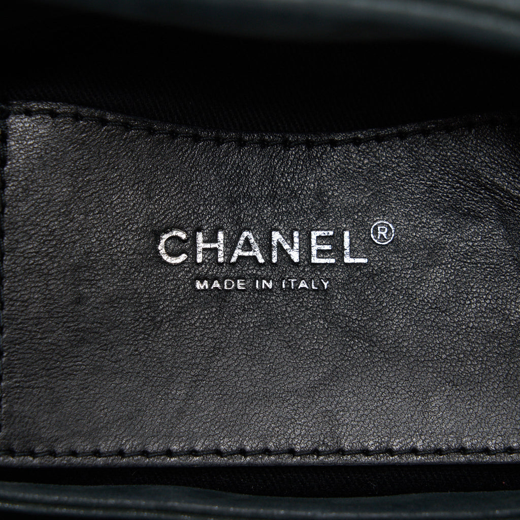 CHANEL JUST MADEMOISELLE BOWLING BAG QUILTED LEATHER IN BLACK BHW